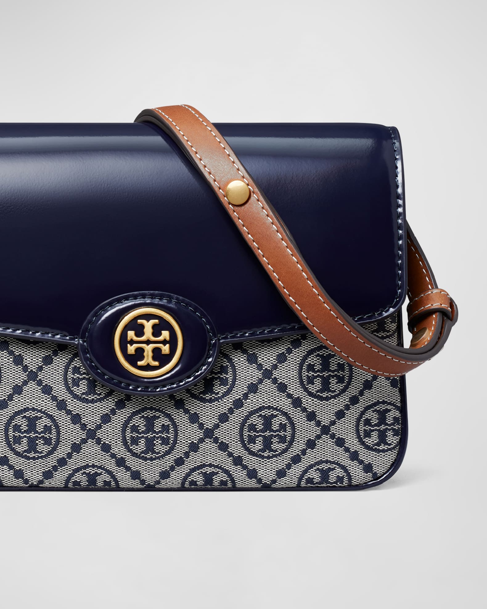 Tory Burch Robinson T Monogram Convertible Shoulder Bag | Neiman Marcus