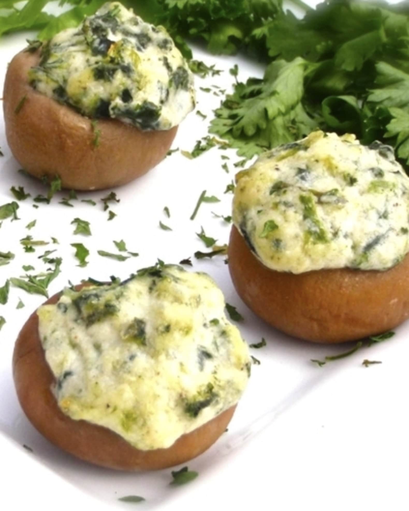 Boursin & Spinach Stuffed Mushrooms, 10 Pieces - Serves 5-10 0