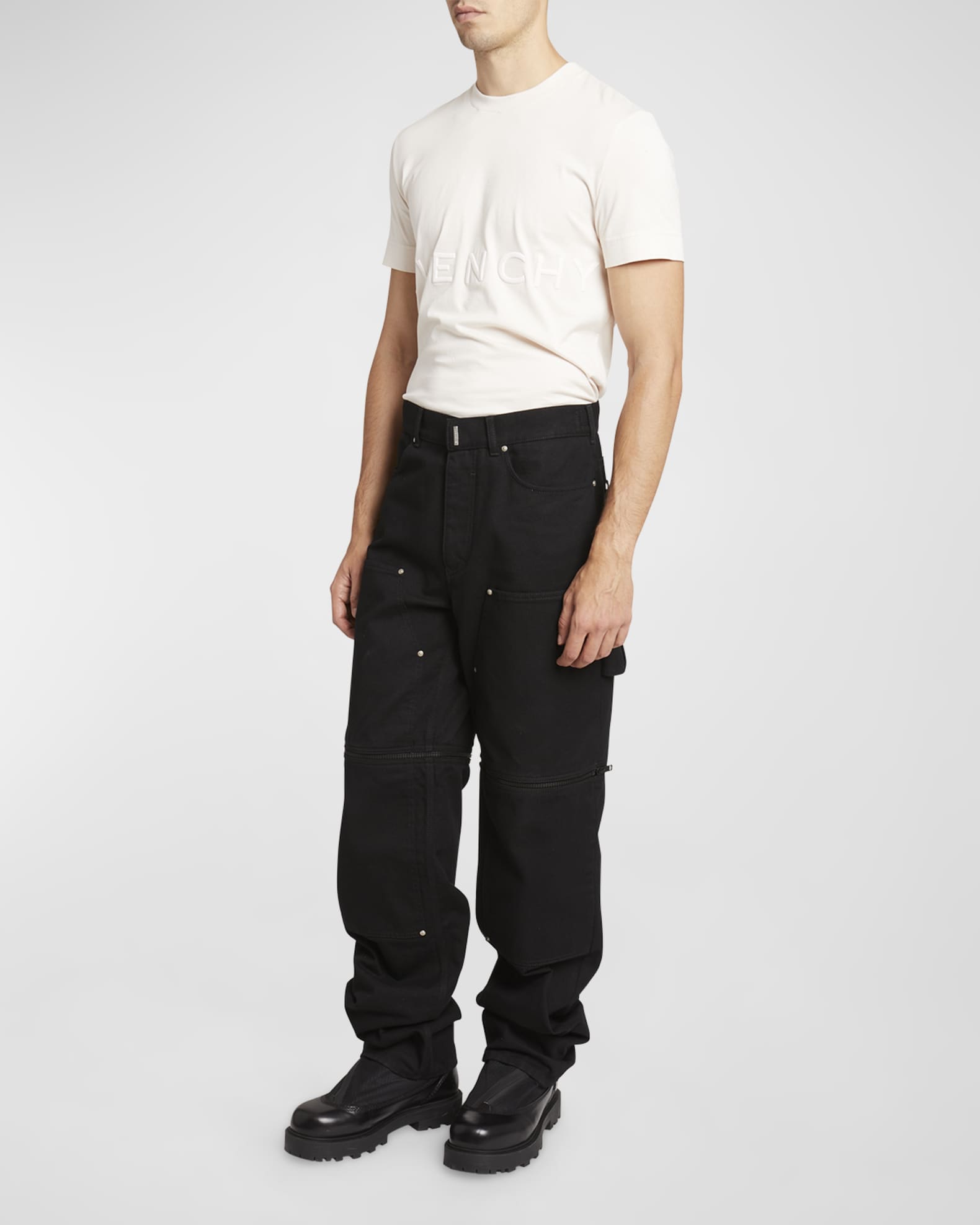 Givenchy Men's Zip-Off Carpenter Jeans