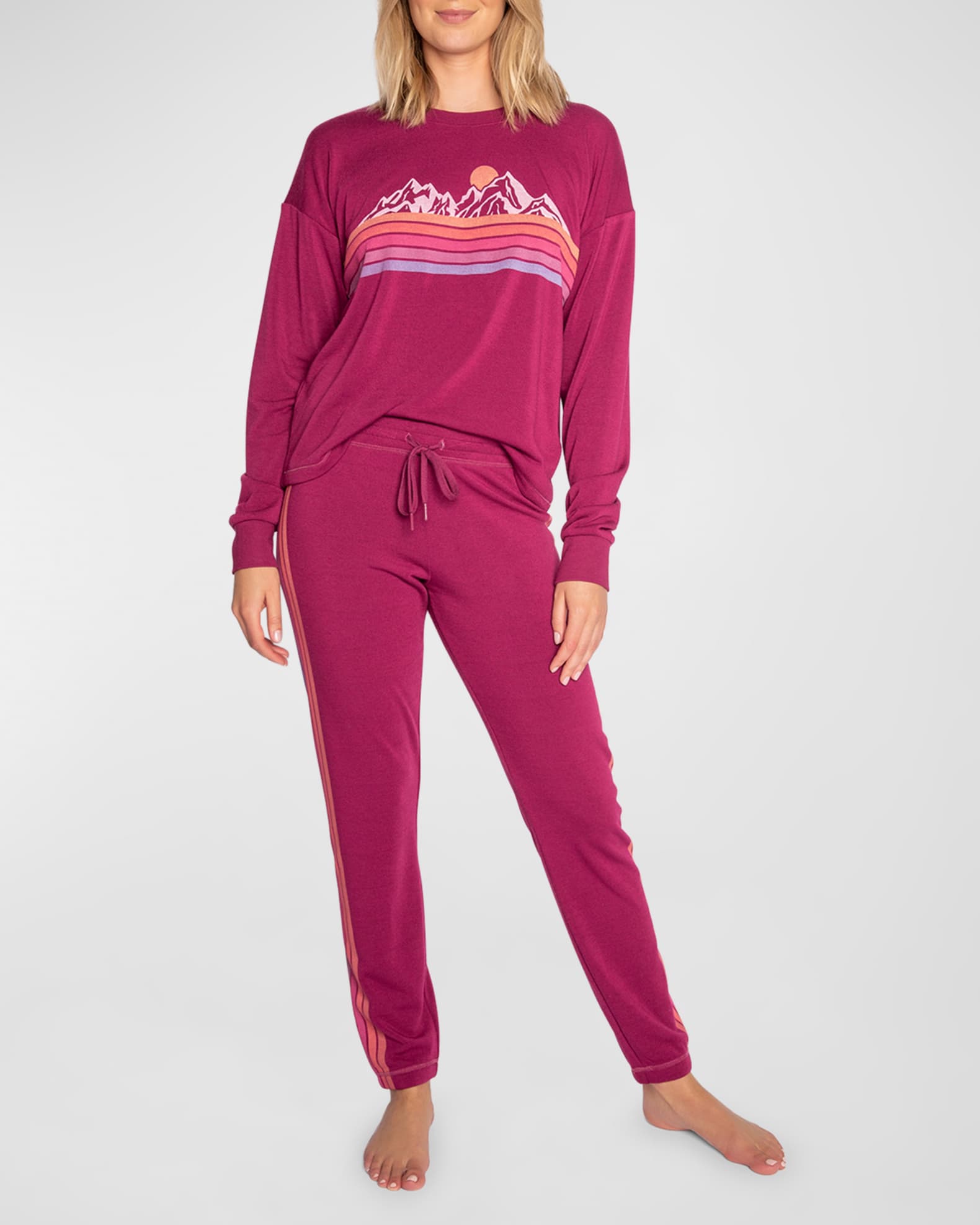 Pj salvage sales stripe trim pajamas