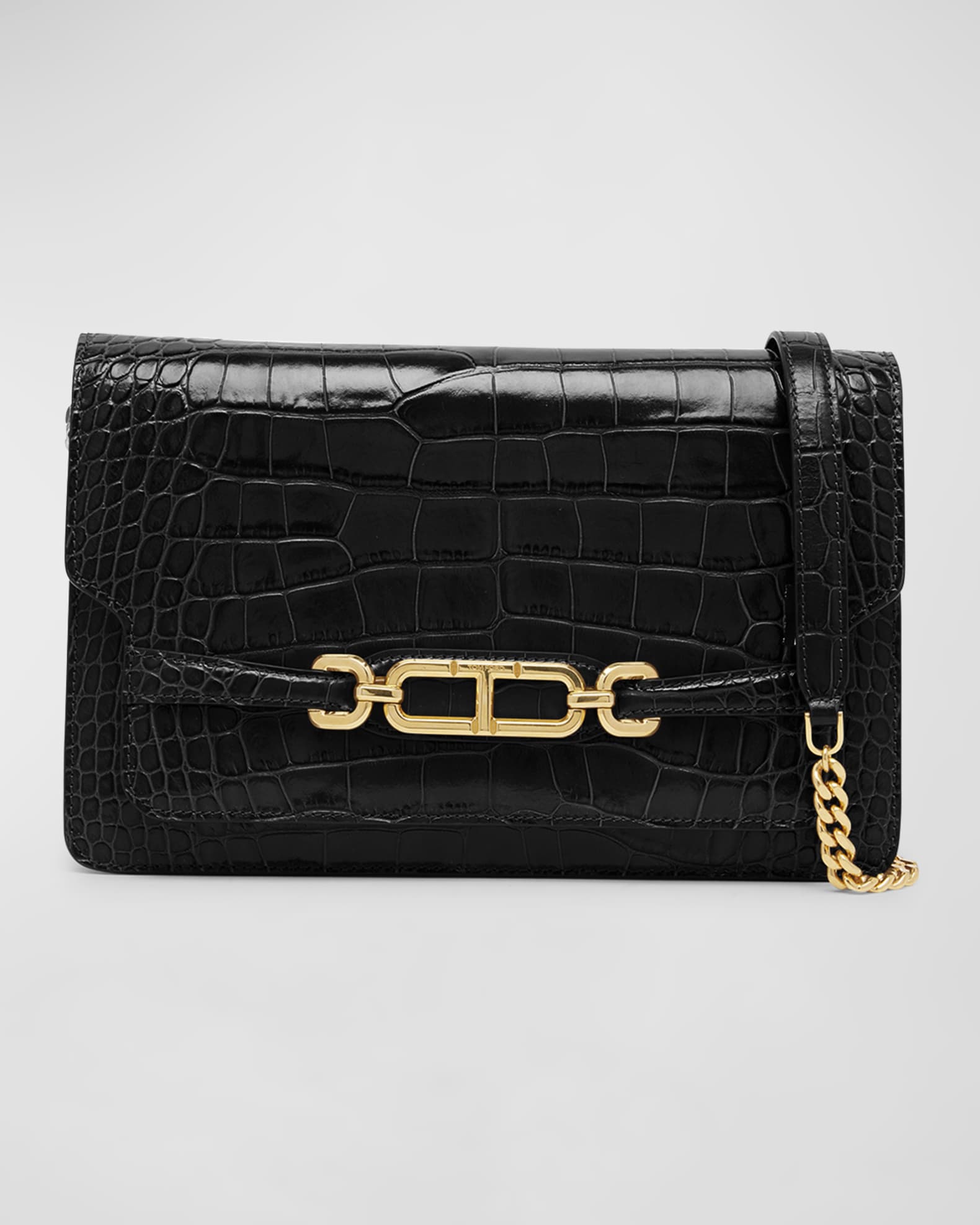 Whitney large denim logo and leather tote top
