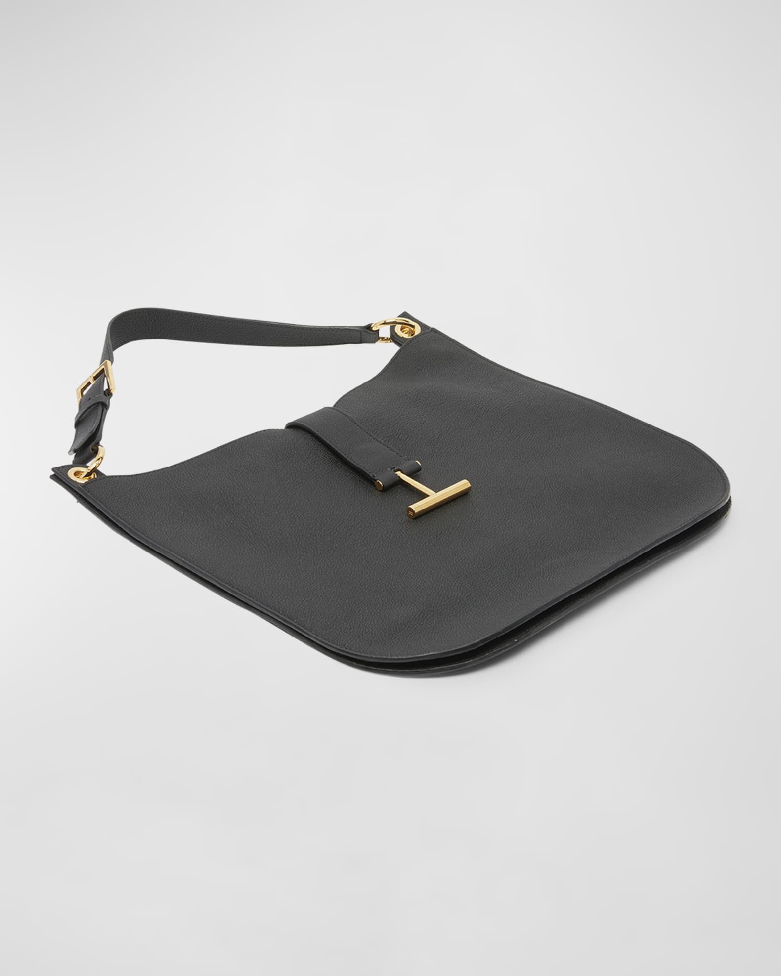 Tara Large Hobo Crossbody in Grained Leather 1