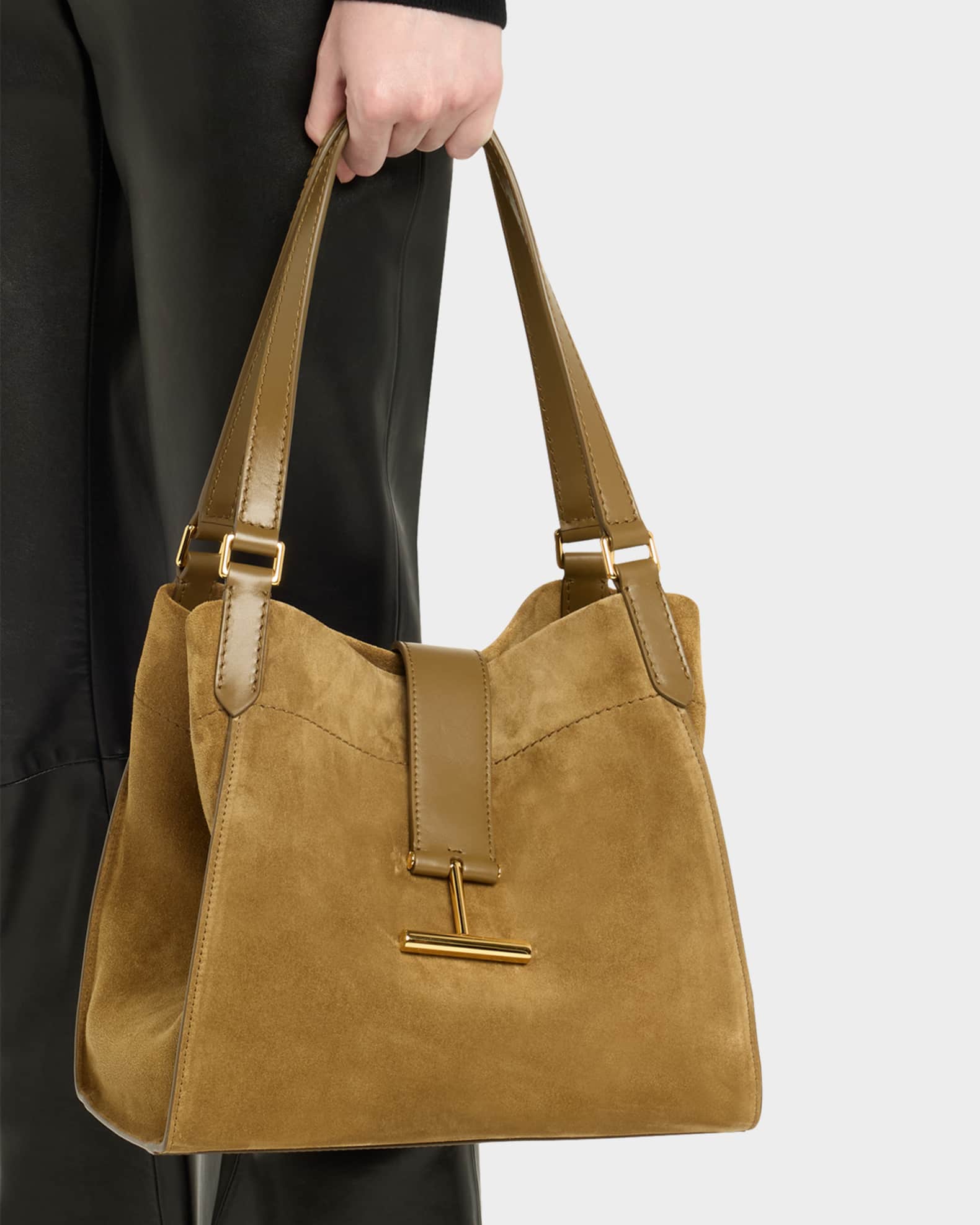 Tara Medium Tote in Suede 1