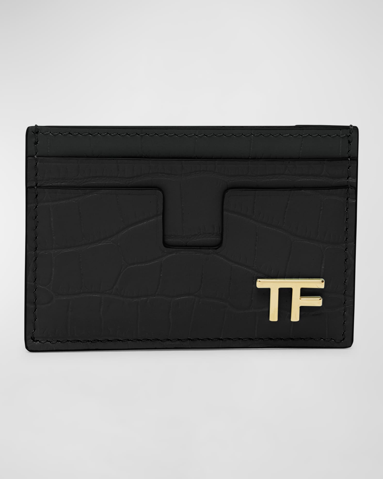 TF Card Holder in Grained Leather 0