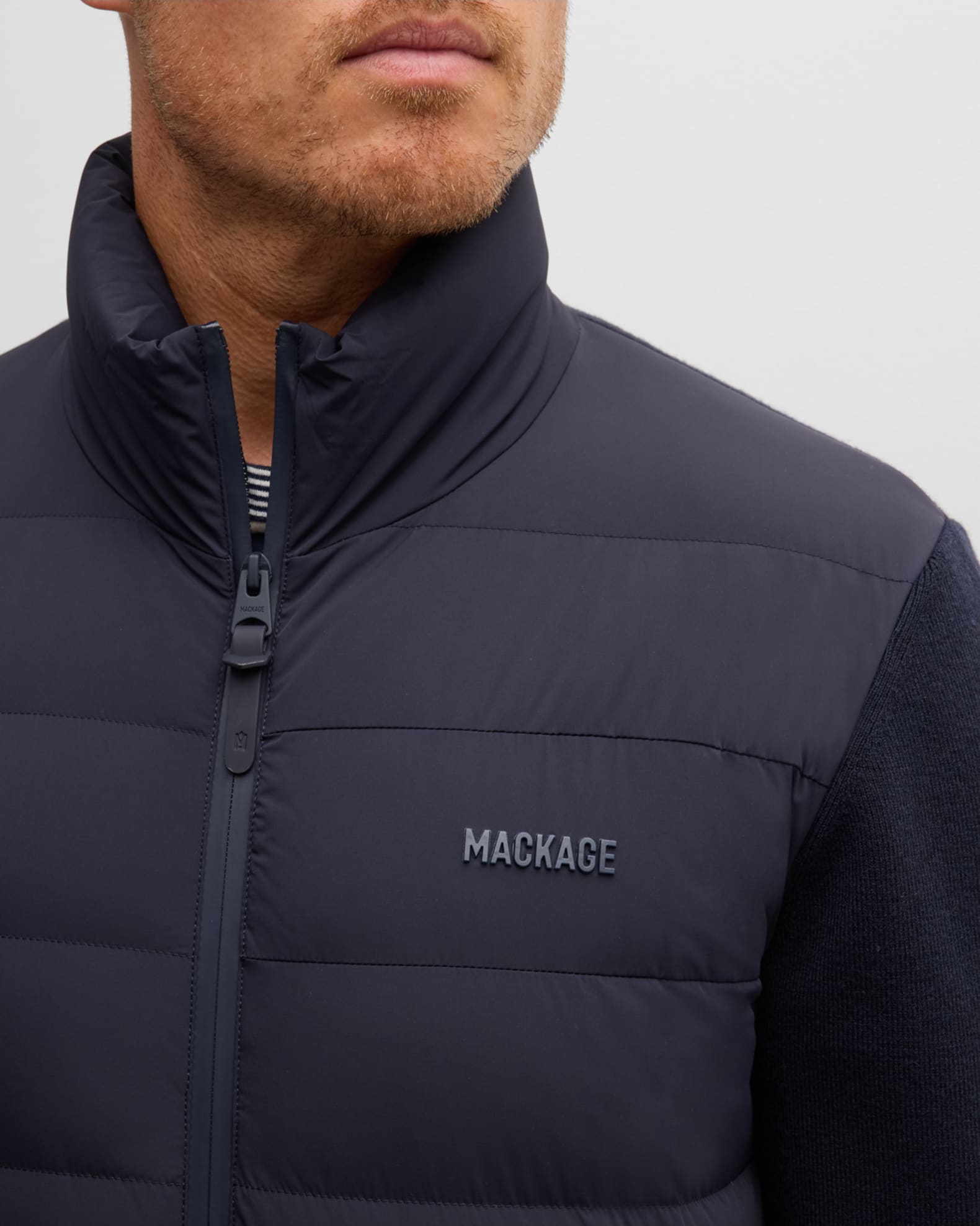 Mackage Men's Haney City Hybrid Down Jacket | Neiman Marcus