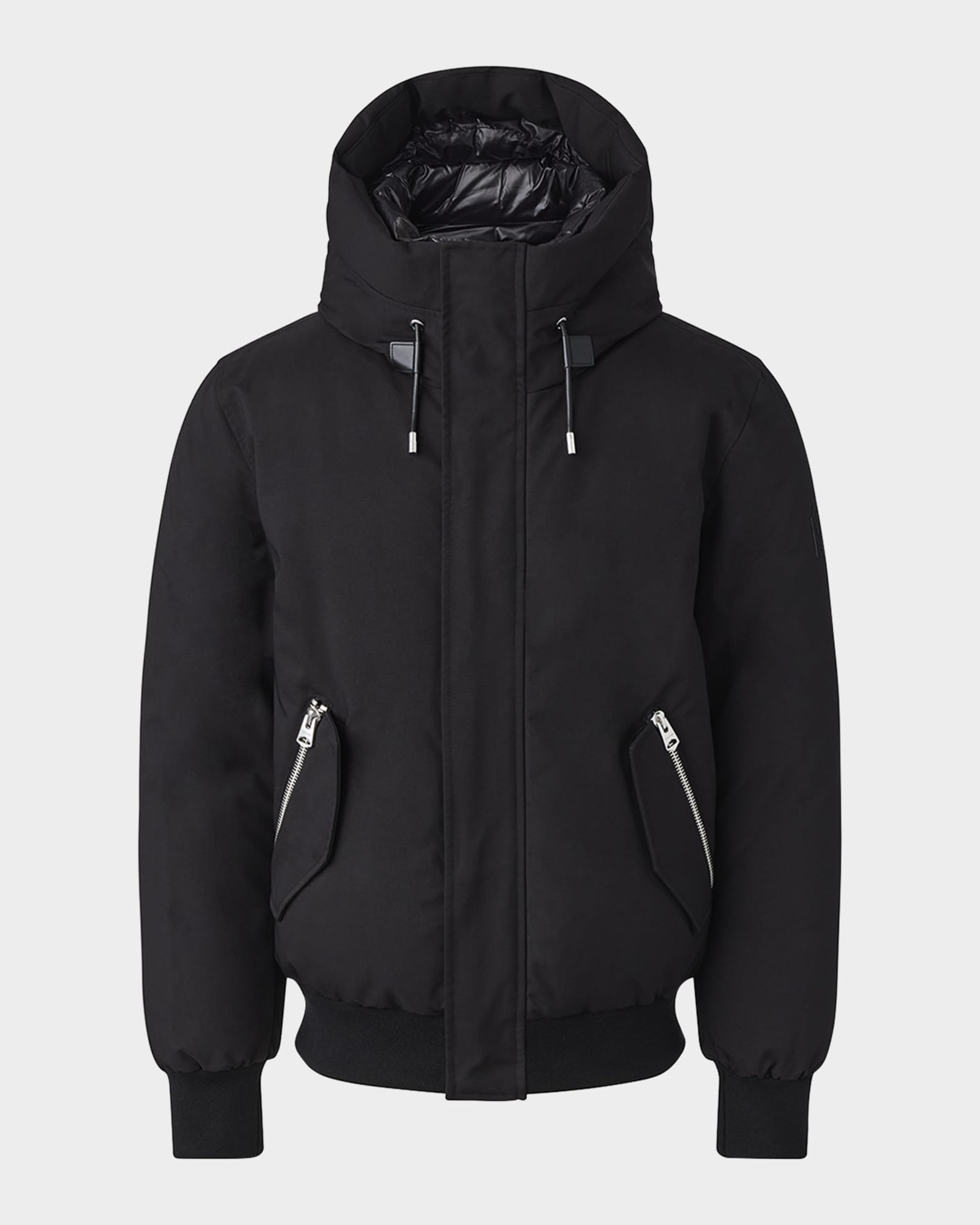 Mackage Men's Dixon Down Bomber Jacket with Hooded Bib | Neiman Marcus