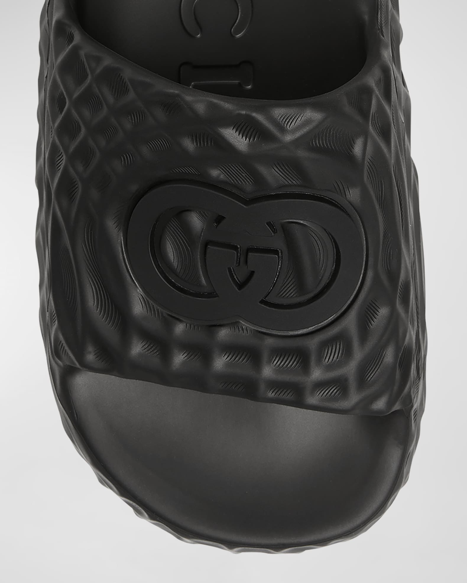 Gucci Men's Water Ripple Textured Rubber Pool Slides