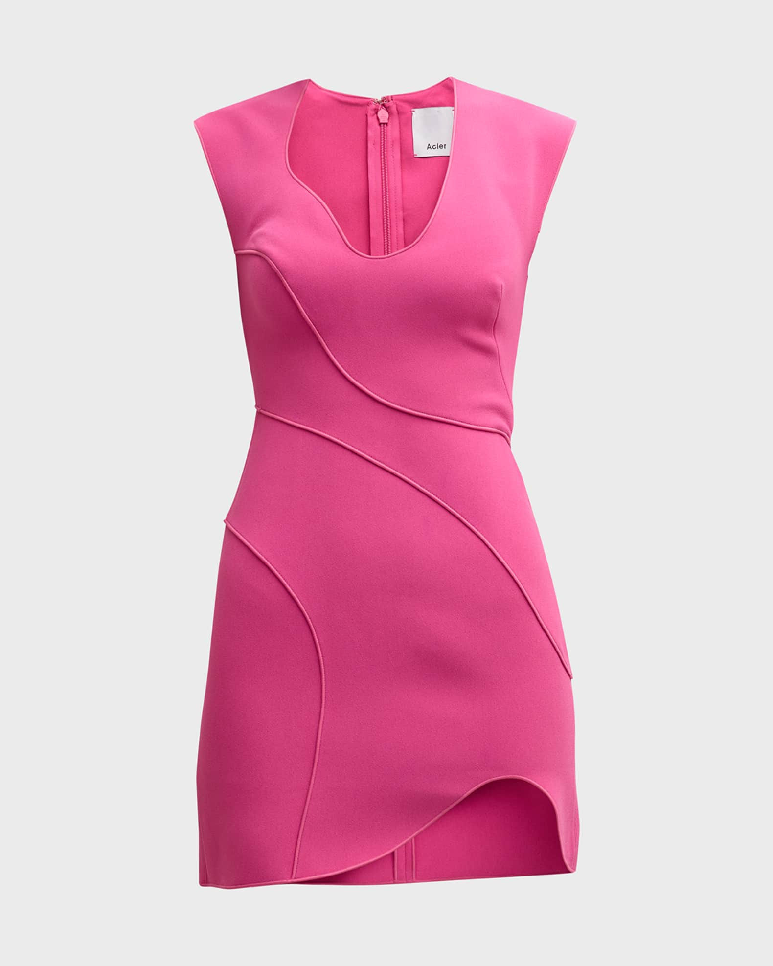 Burberry Pink Scoop Neck Minidress