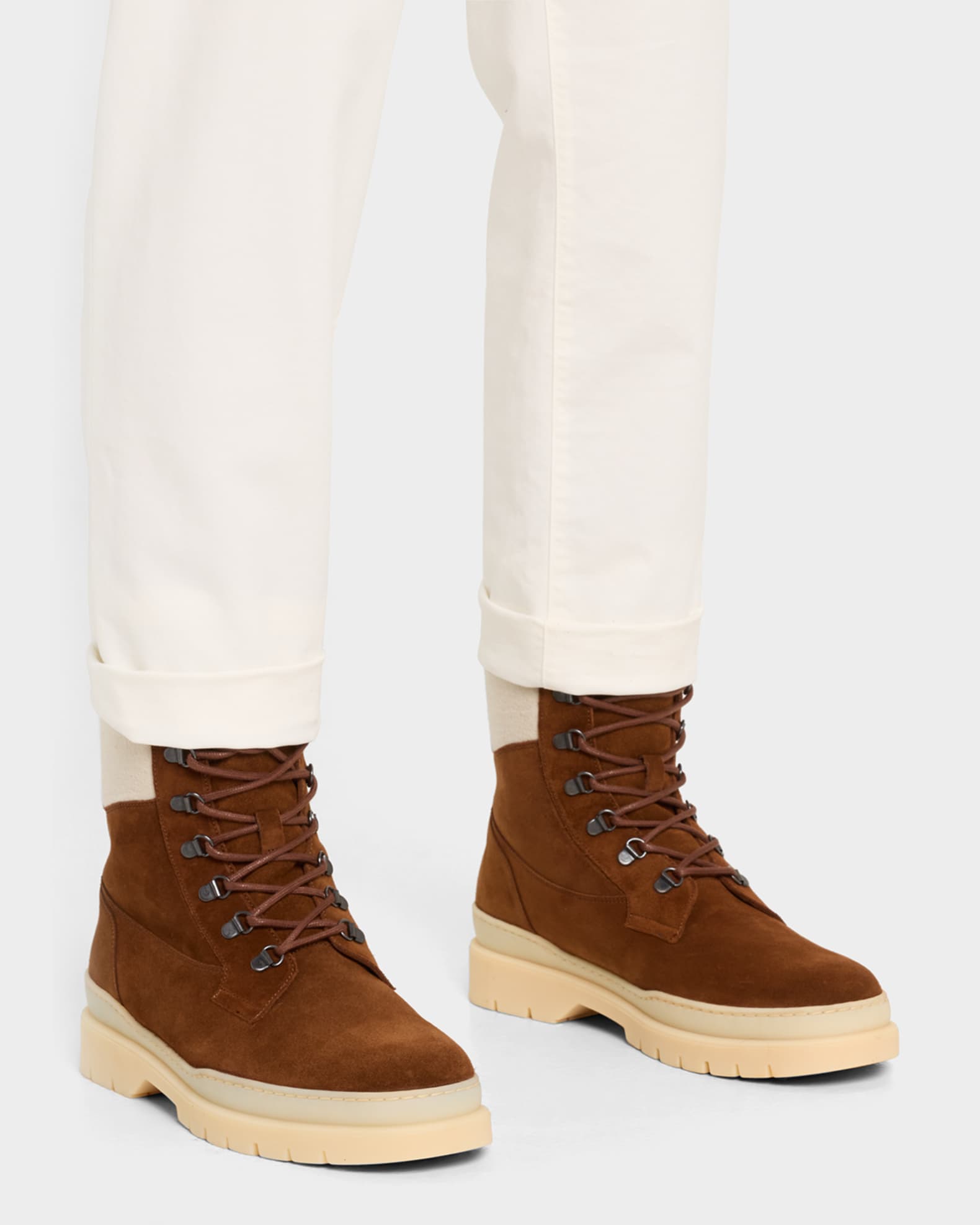Men's Gravel Walk Suede Shearling Lace-Up Ankle Boots 1