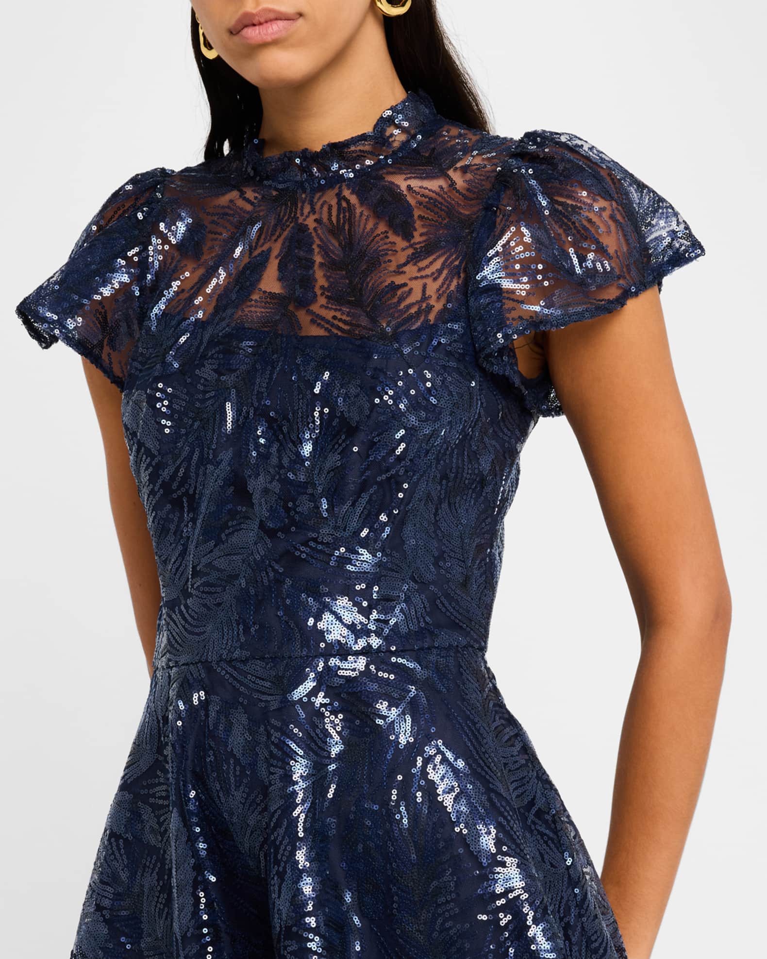 Shoshanna hollybrooke sequin dress top