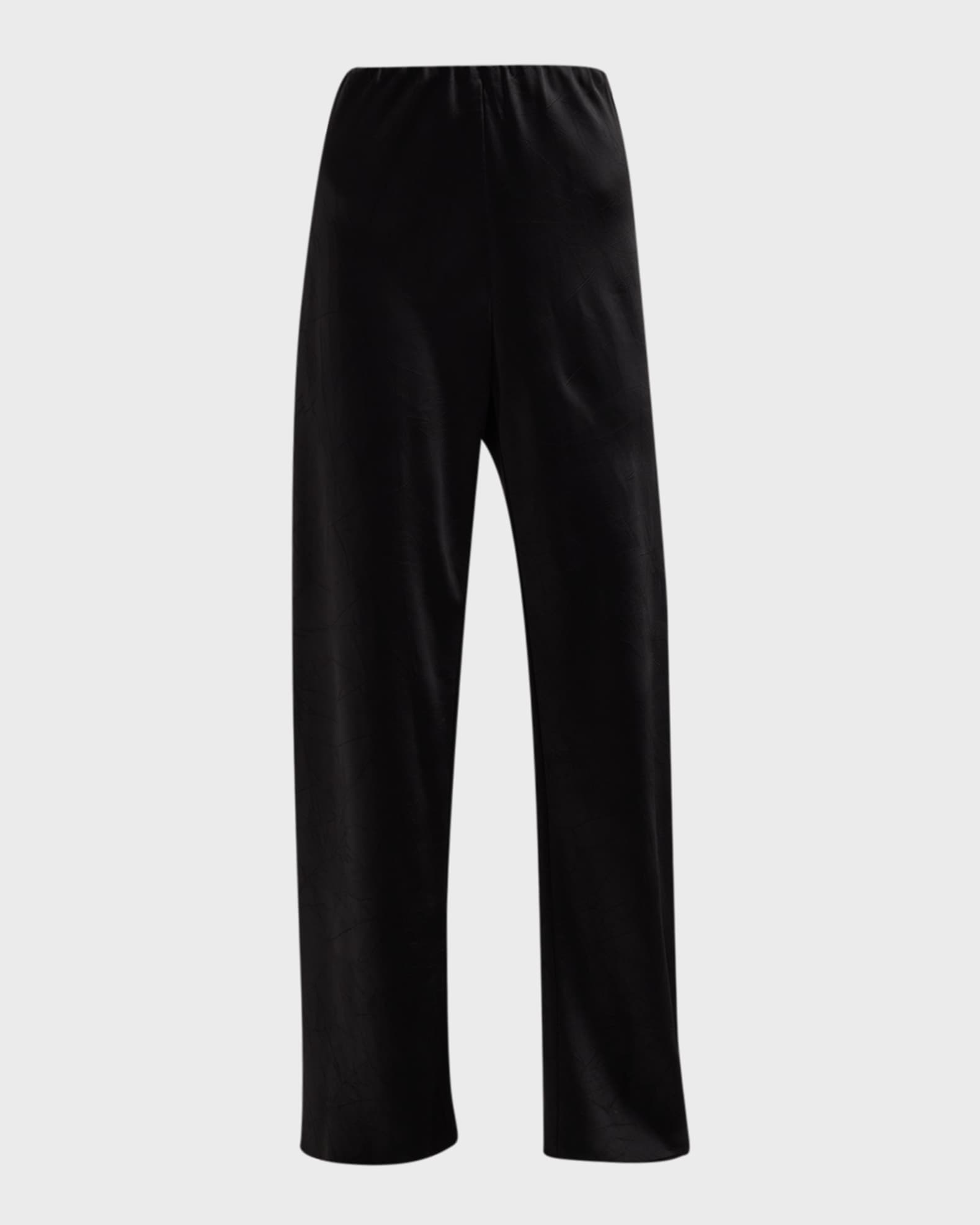 Fluid Bias-Cut Crushed Satin Pants 0