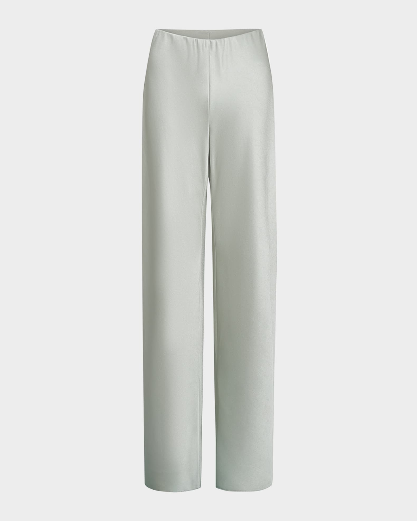 Fluid Bias-Cut Crushed Satin Pants 0