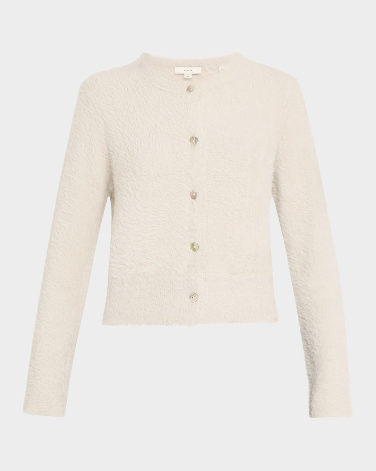 Mother-of-Pearl Eyelash Knit Cardigan 0