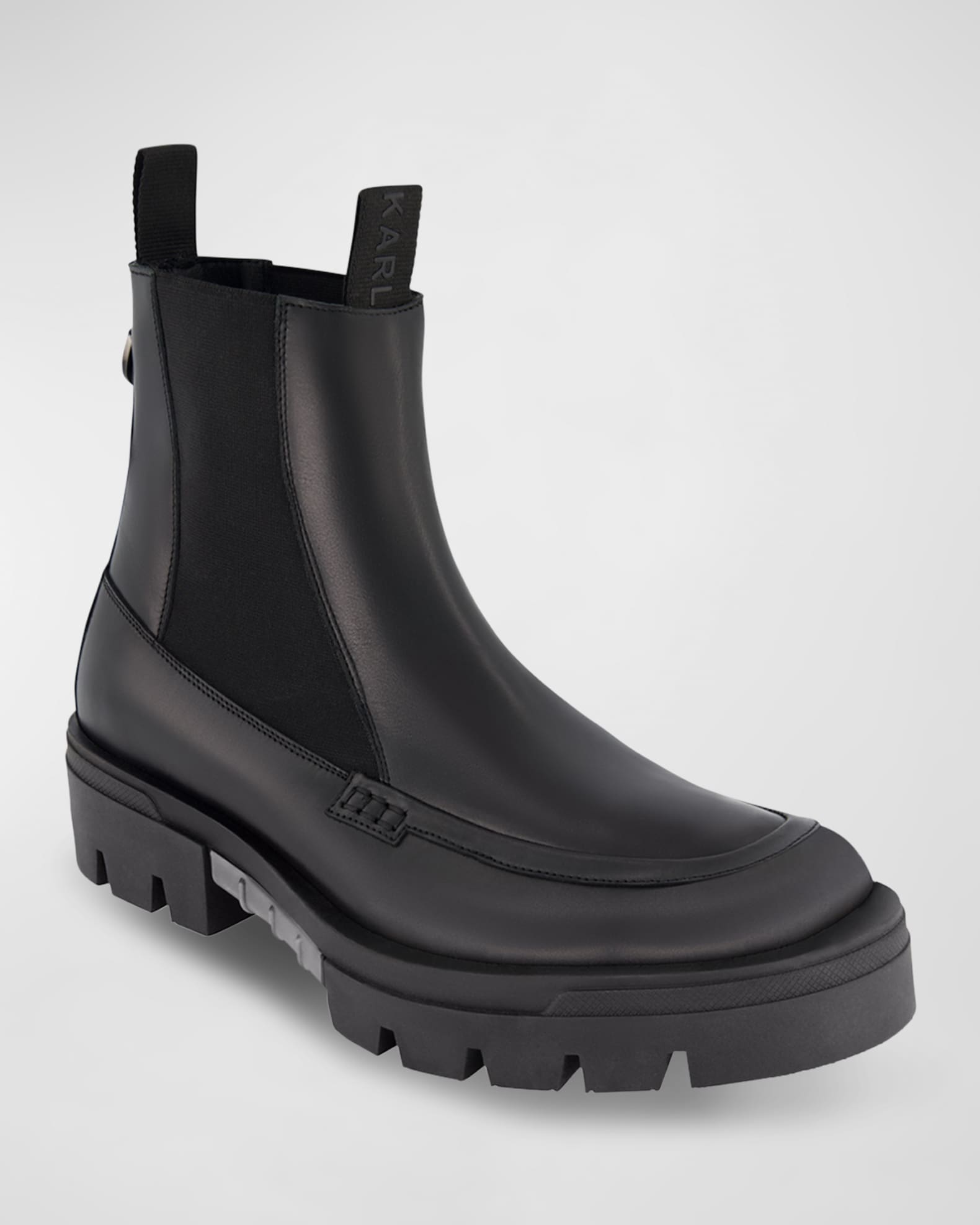 Men's Leather Apron Toe Chelsea Boots 1