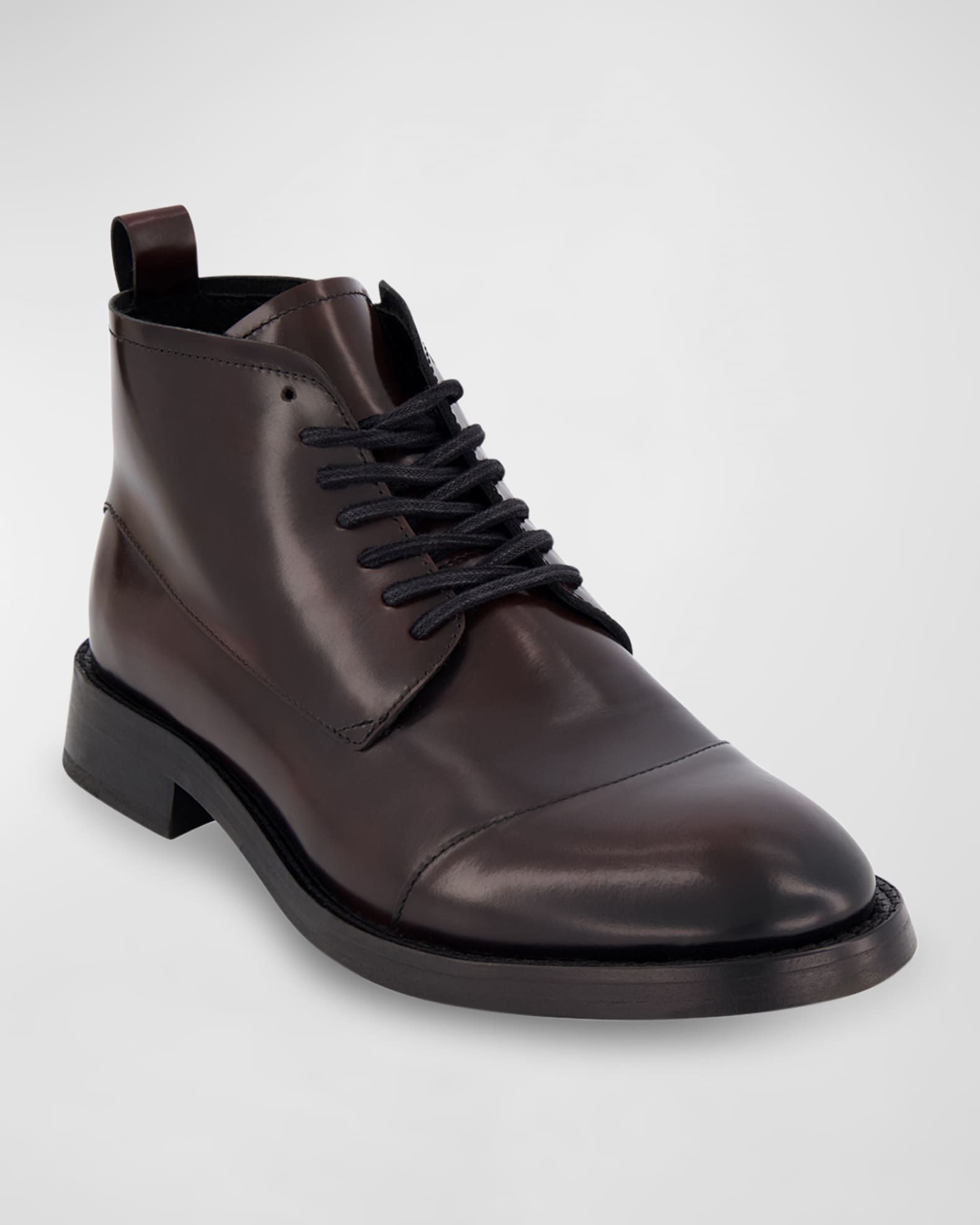 Men's Side Zip Leather Chukka Boots 1