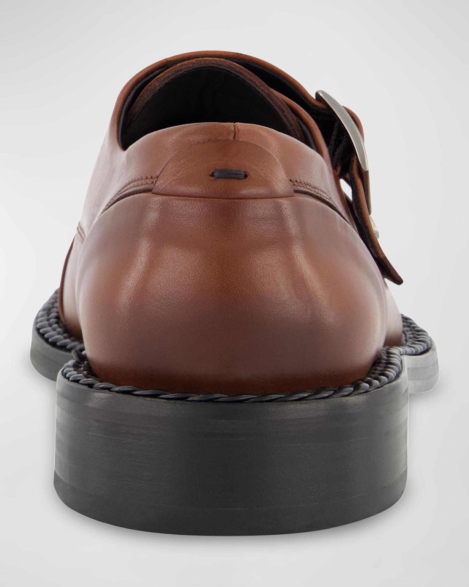 Karl Lagerfeld Paris Men Leather Loafer Cognac Brown Size 9.5 Leather Banded Loafer With Karl Head | Flats & Loafers  main image 3