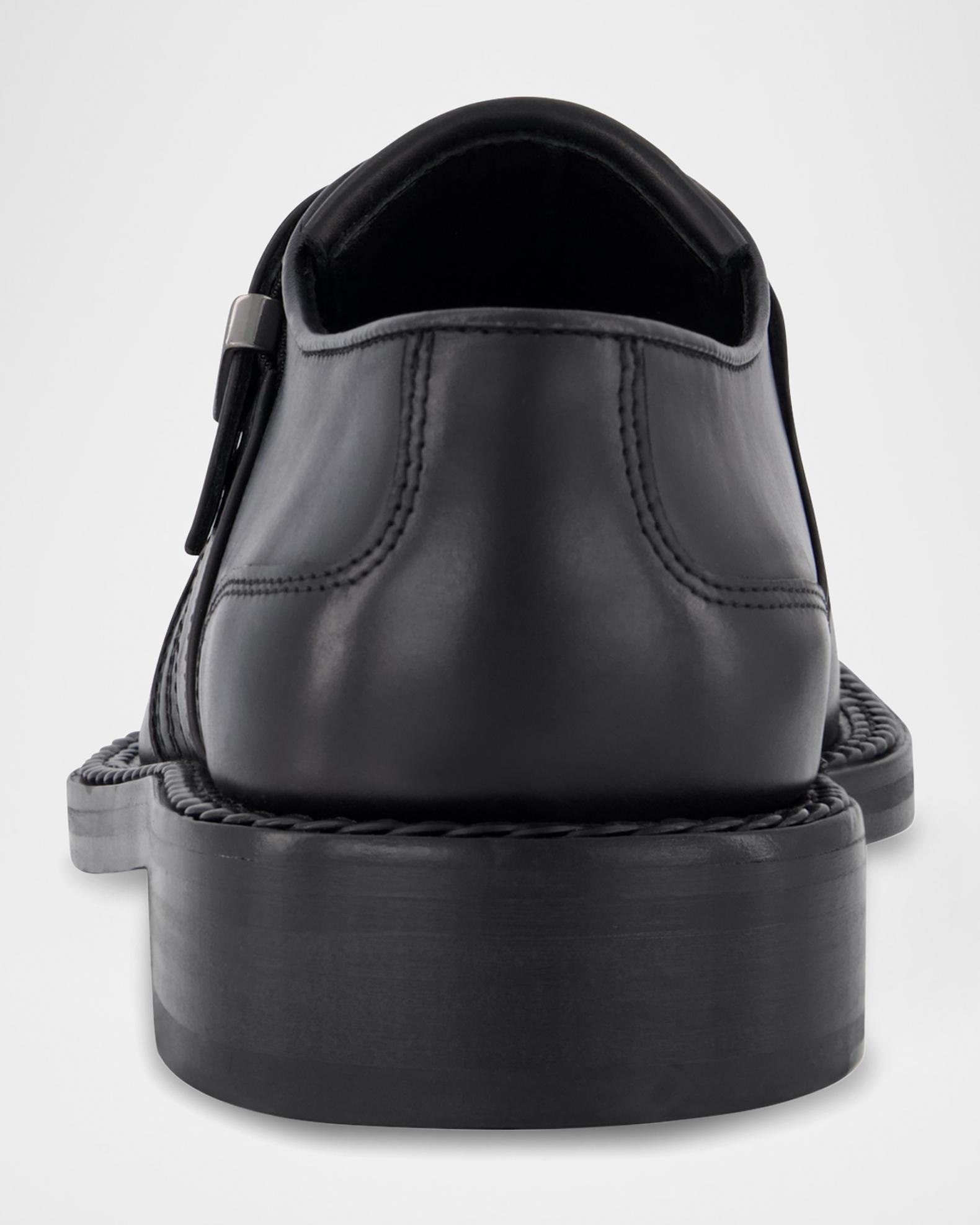 Davinci Imperal Men’s Fringe Leather Monk Strap Black Loafers Made In Italy Sz 9 Italian Leather Monk Strap in Black main image 4