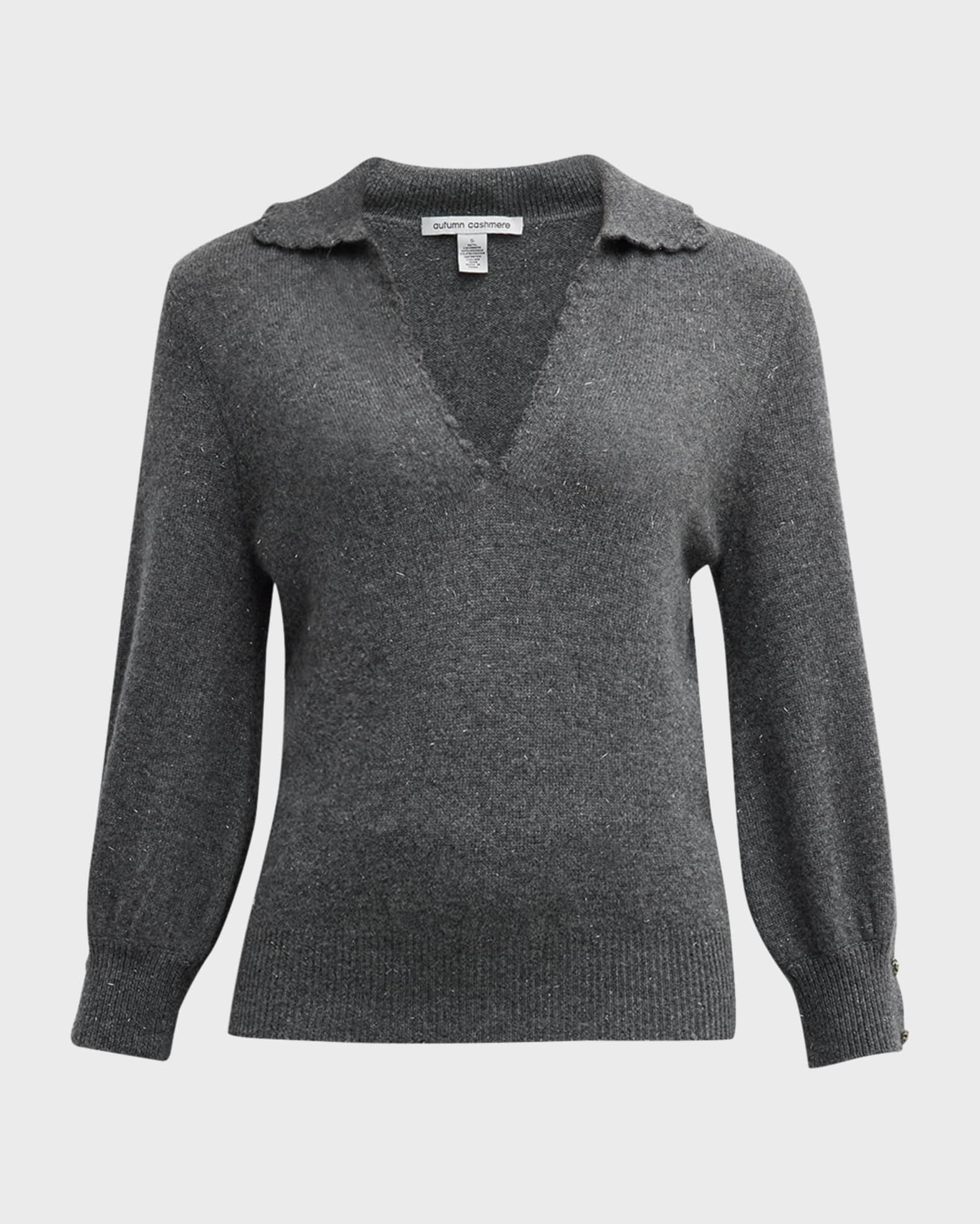 2900~Puff Slevved Cashmere Blend Turtleneck Pullover main image 0