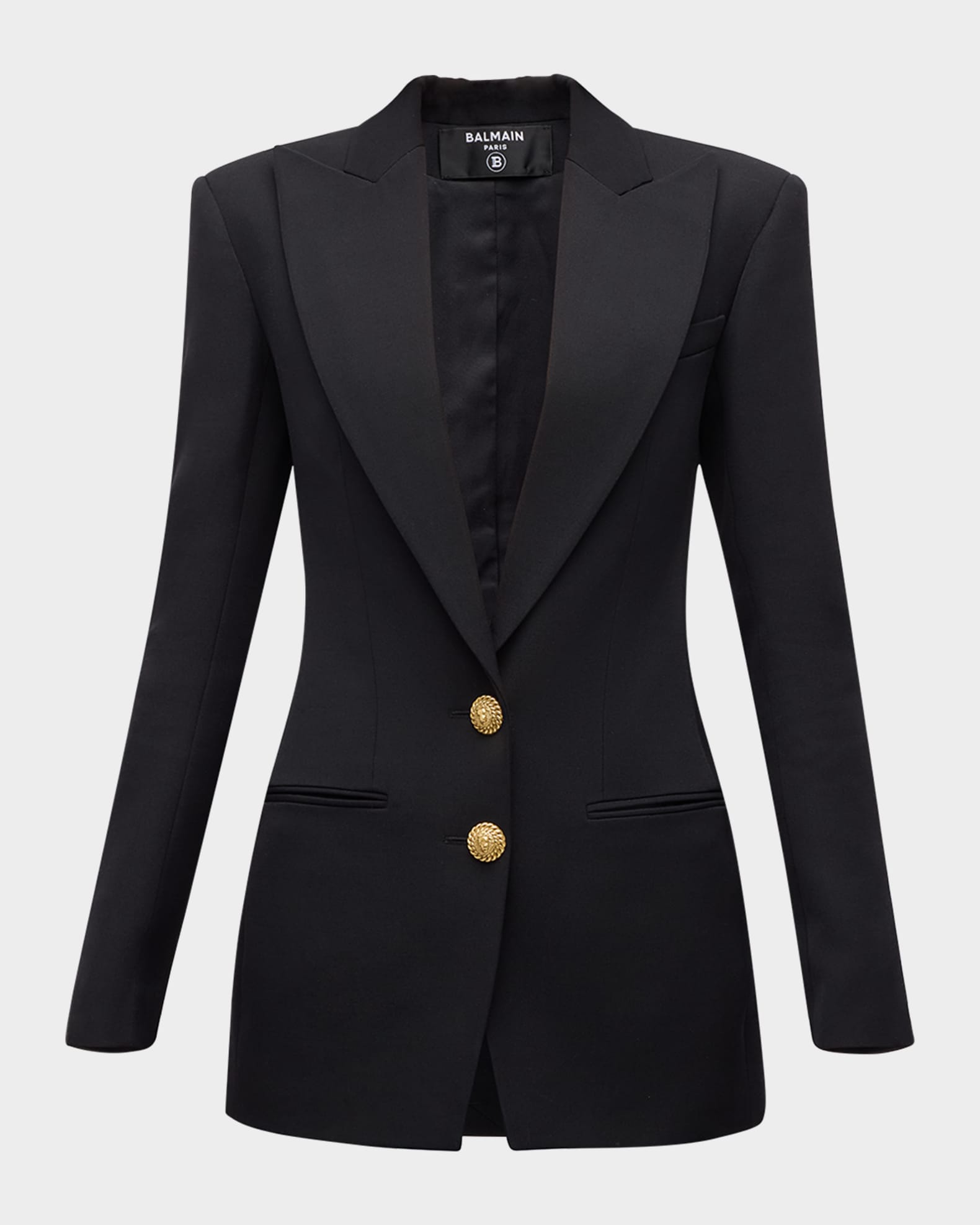 Balmain black blazer gold buttons new arrivals