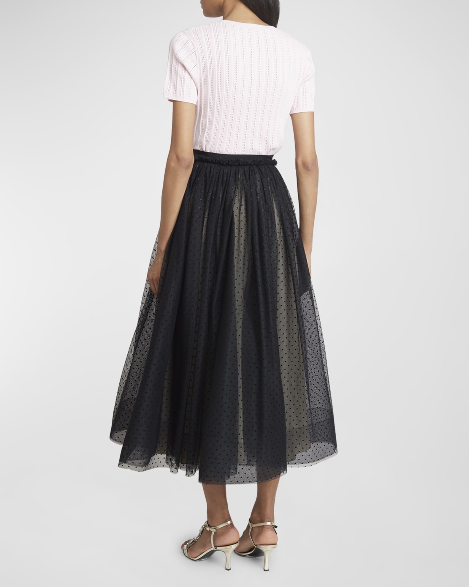 Tulle midi skirt quilt discount