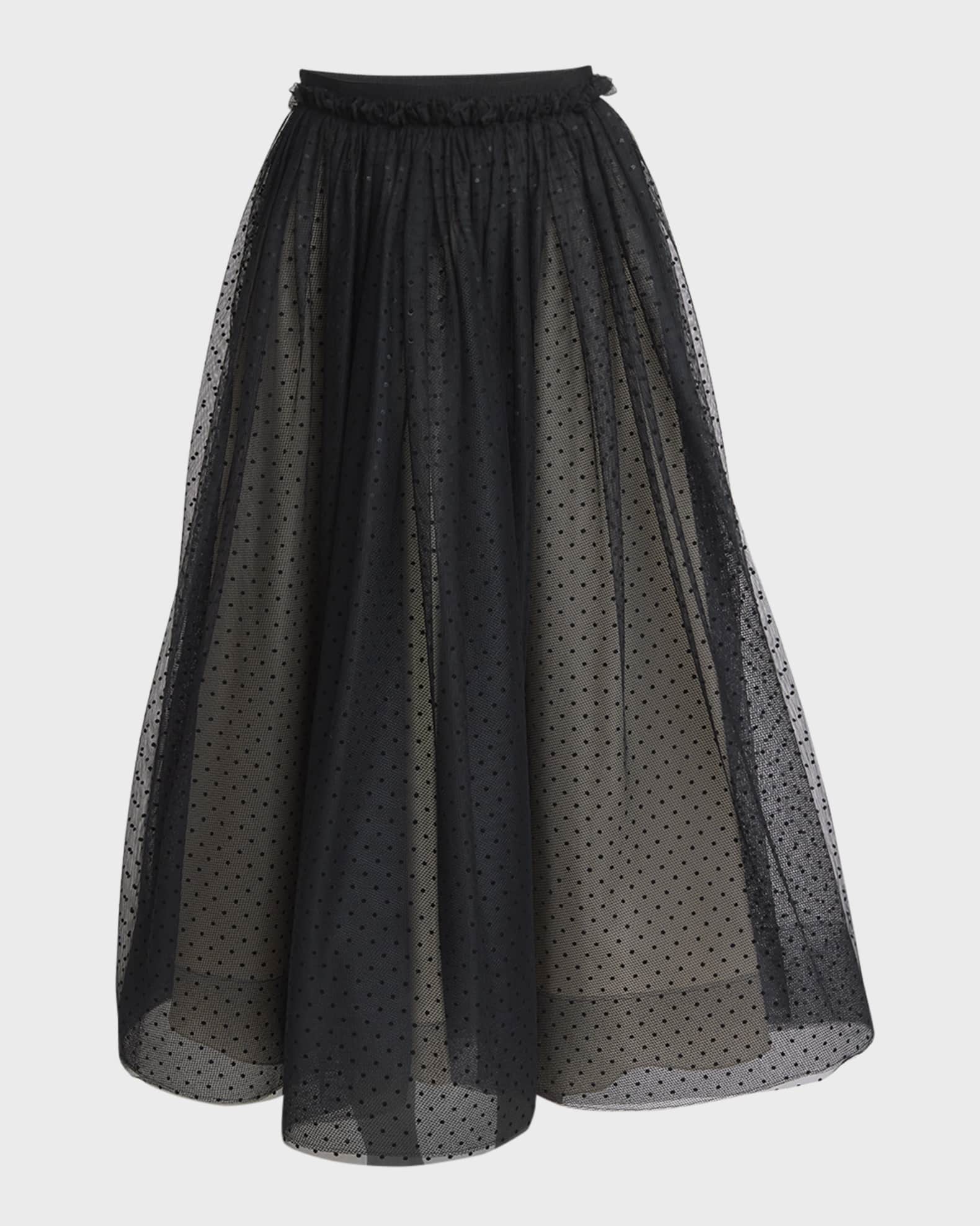 Tulle full midi skirt hot sale