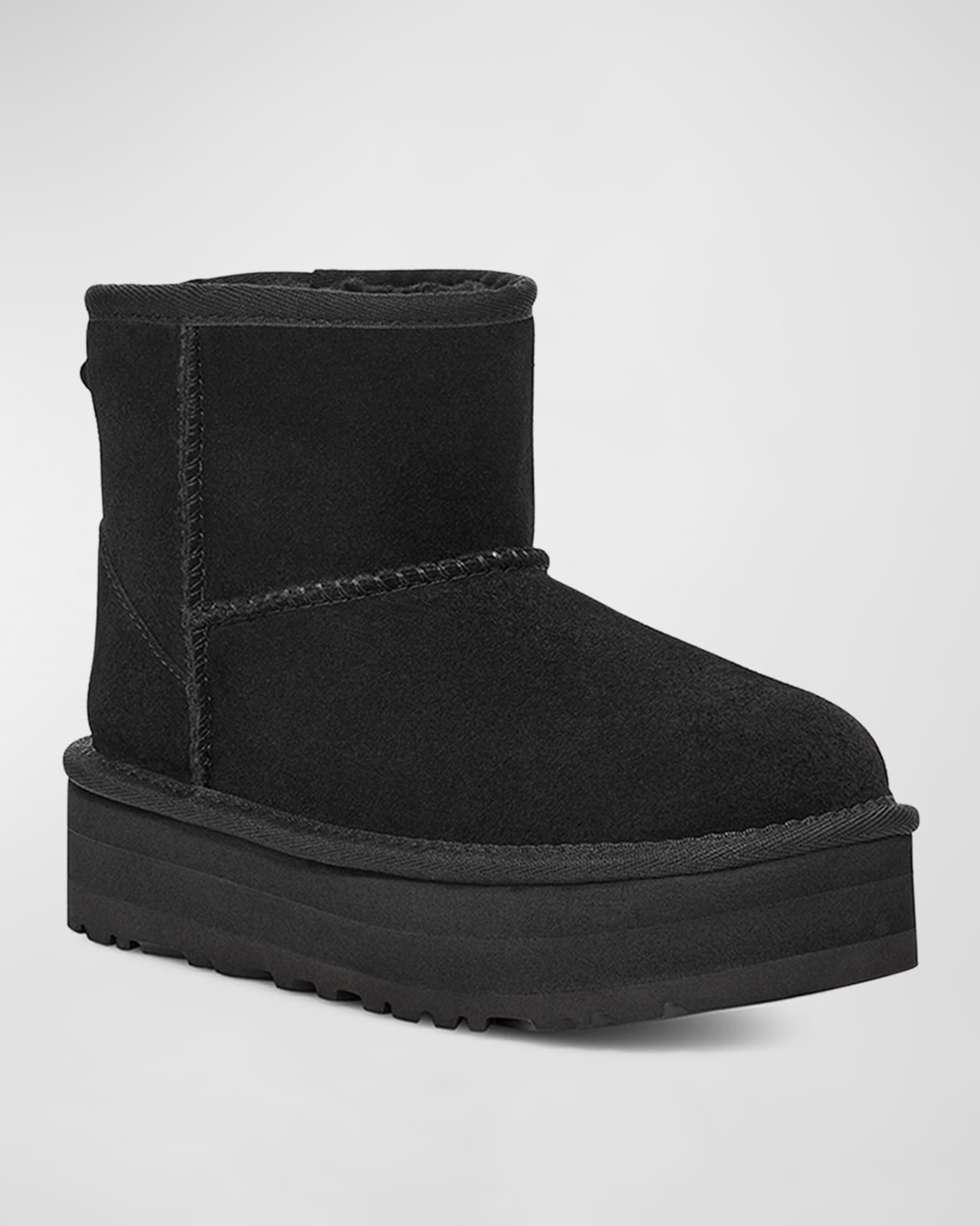 Girl's Classic Mini Platform Suede Booties, Kids 1