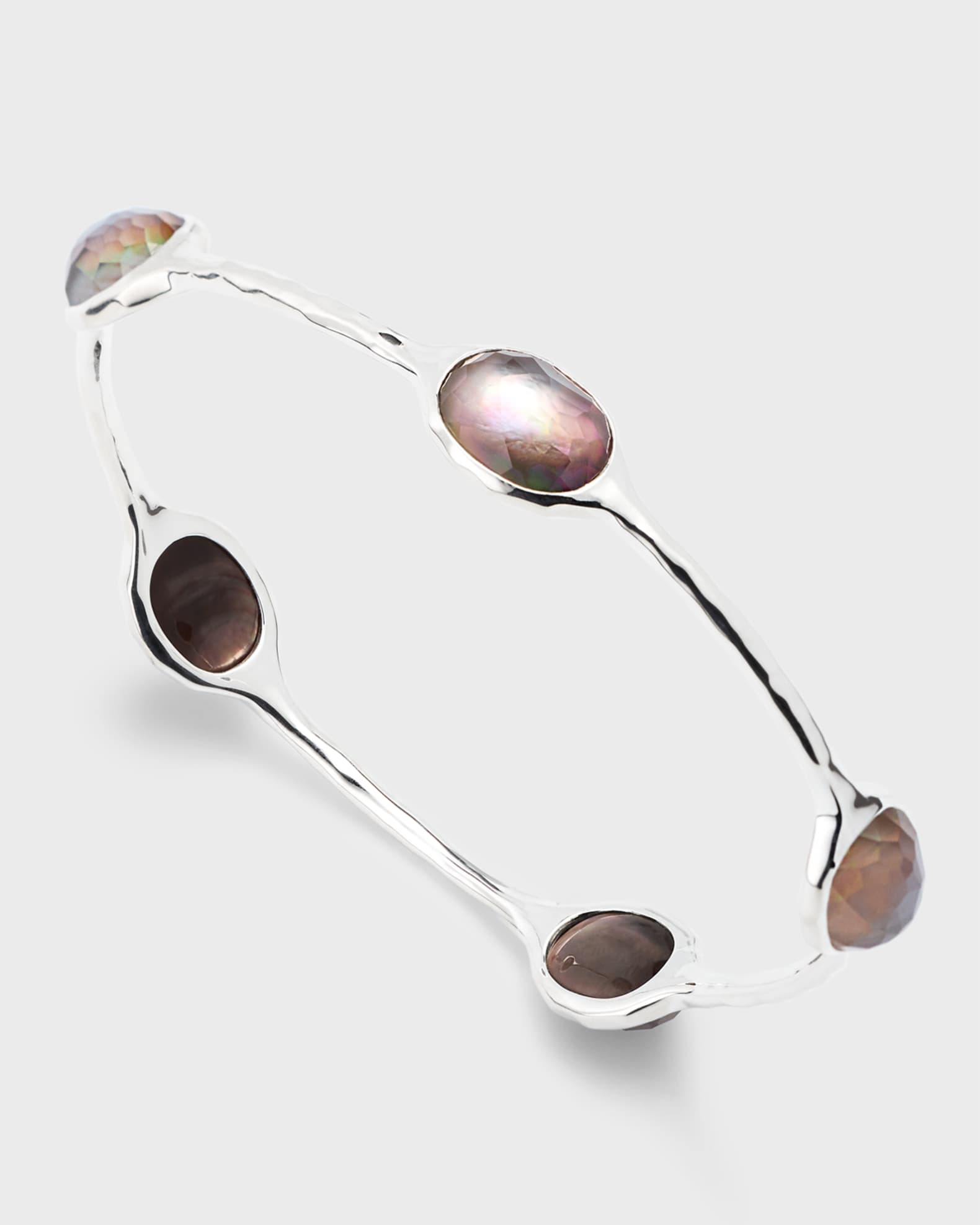 Ippolita 925 Rock Candy 5 Stone Bangle in Rock Crystal and