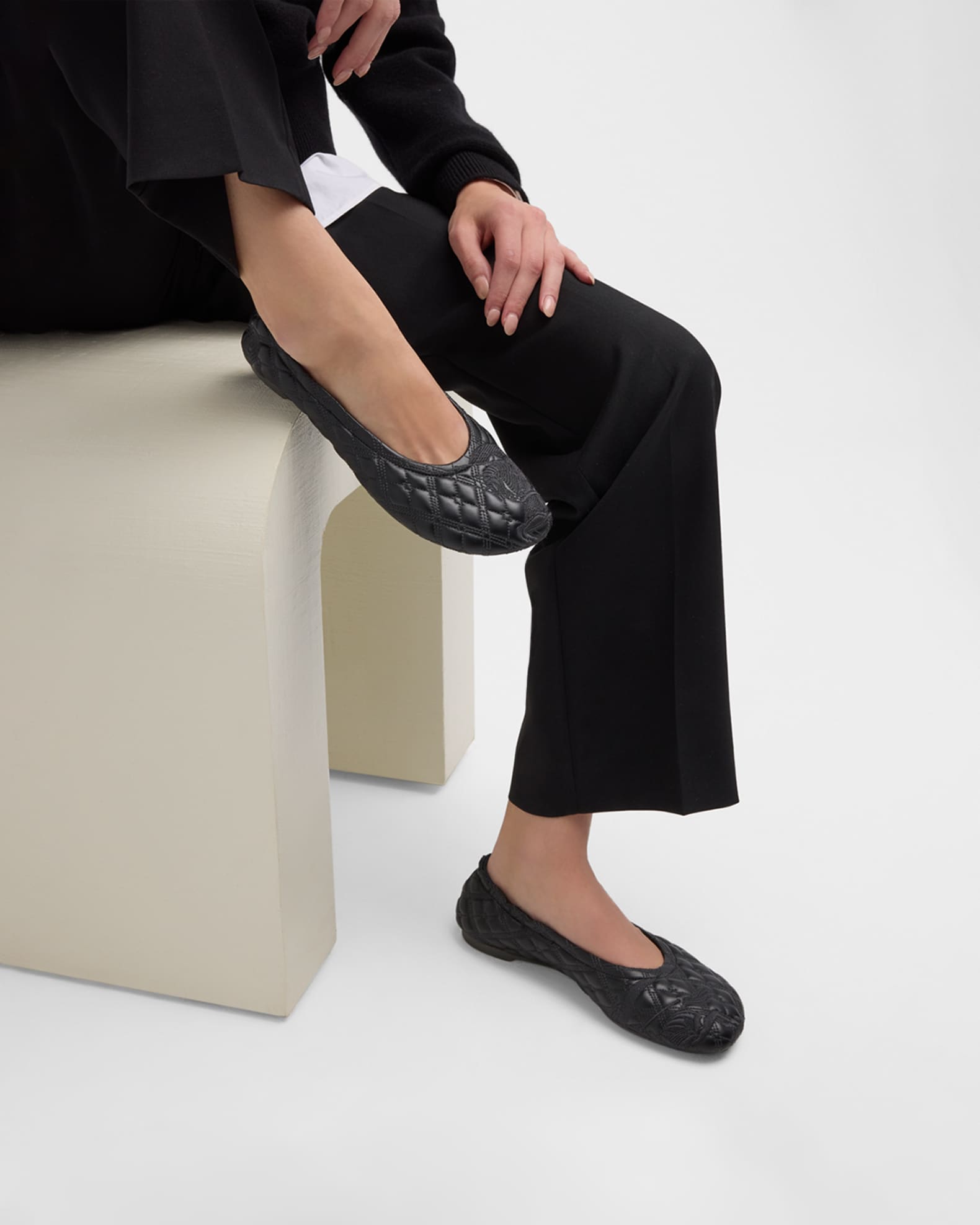Sadler Quilted Lambskin Ballerina Flats 1