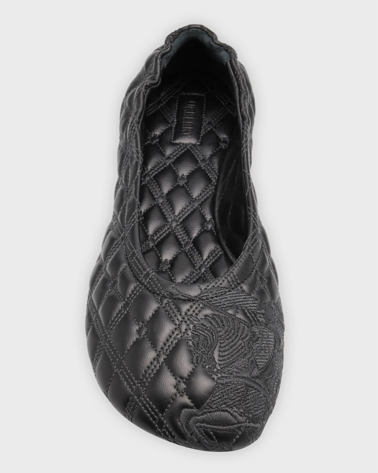 Burberry Sadler Quilted Lambskin Ballerina Flats | Neiman Marcus