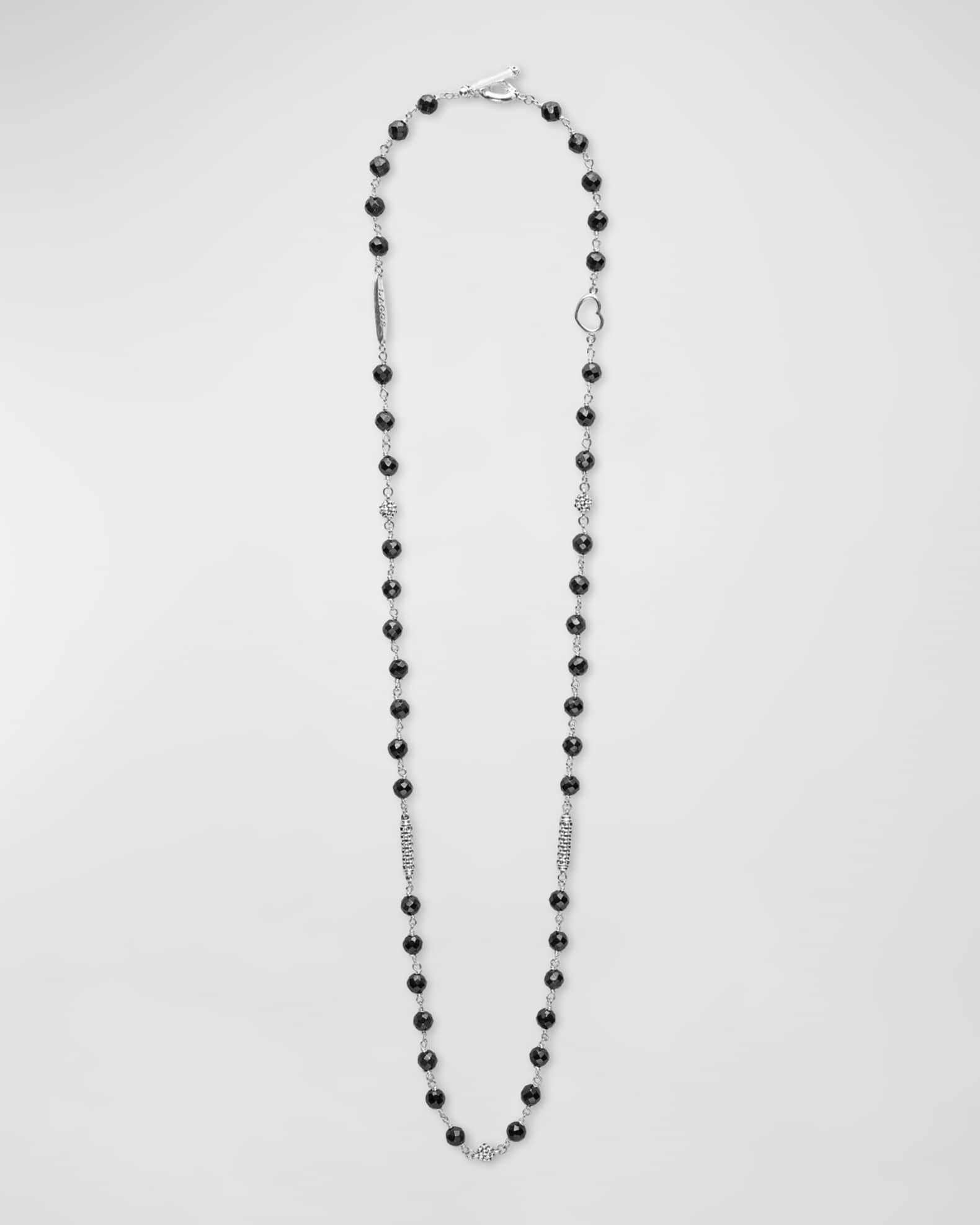 Lagos Caviar Icon Sterling Silver Beaded Necklace