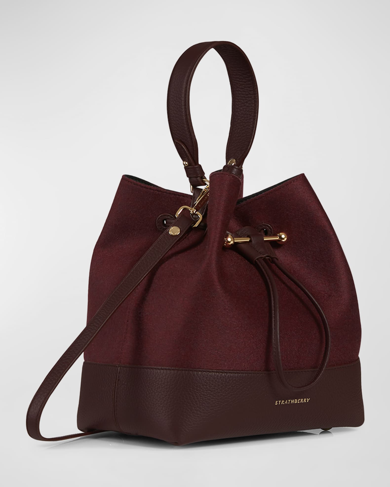 Strathberry Lana Osette Leather Bucket Bag