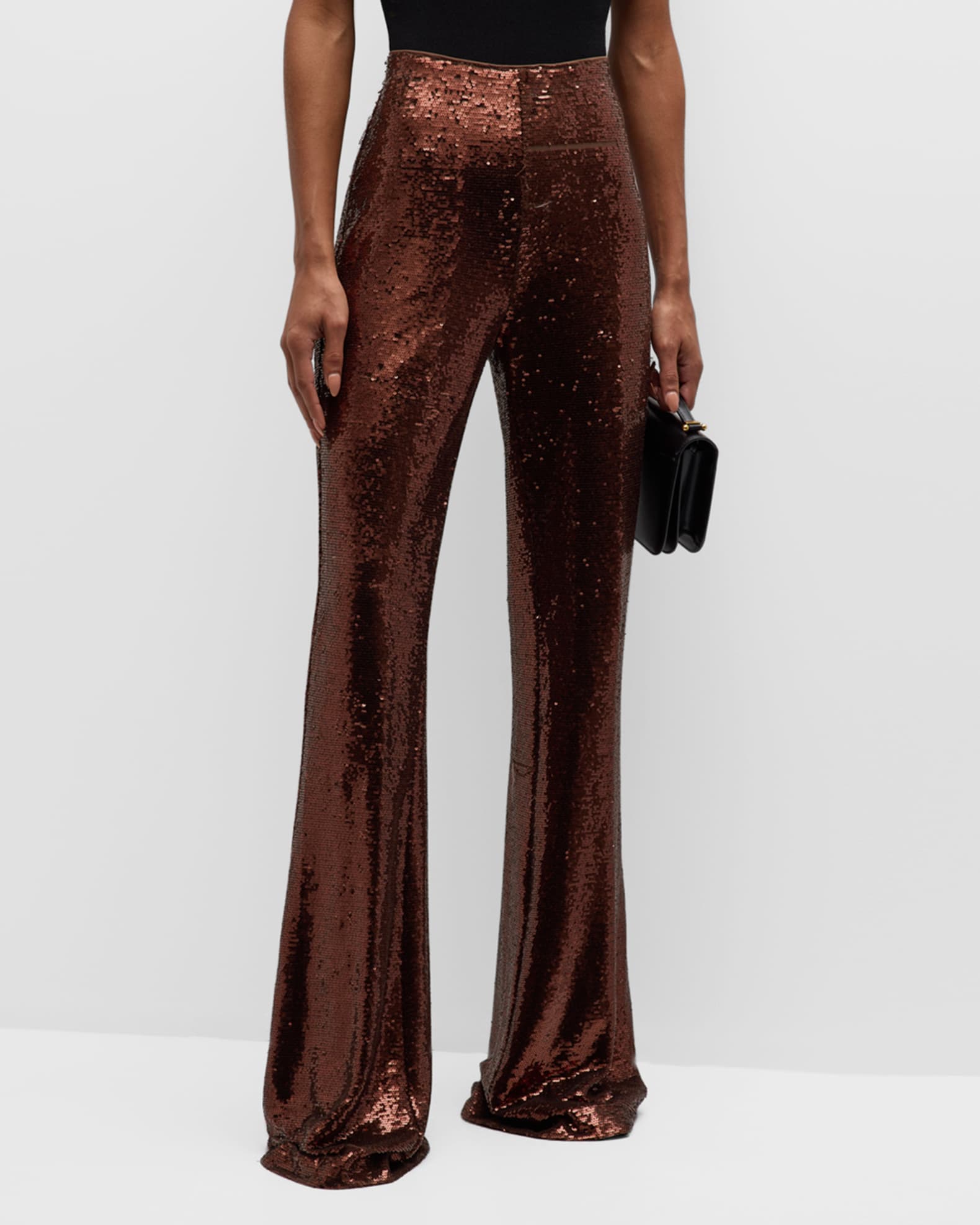 L'Agence Honor Sequined Flare Pants | Neiman Marcus