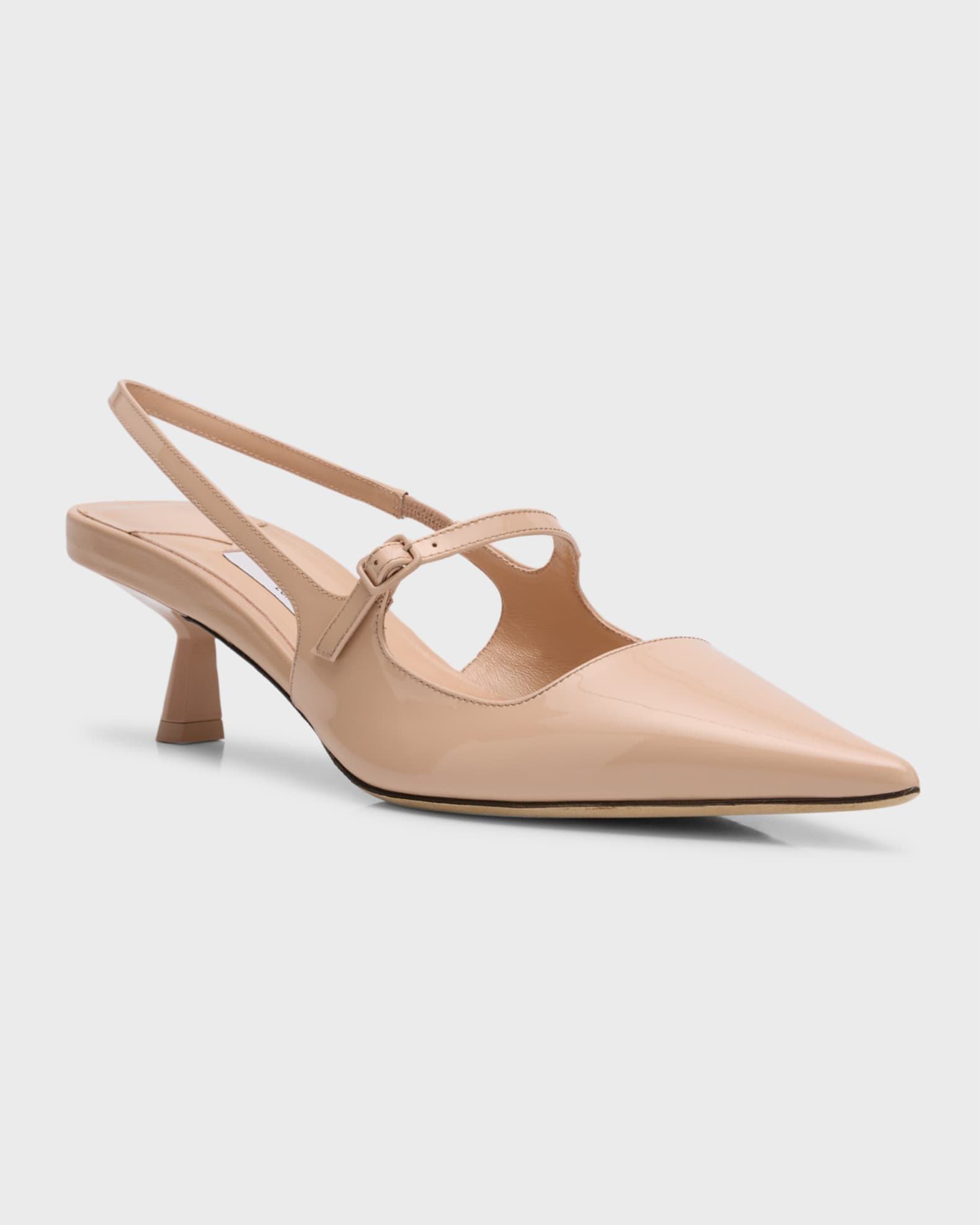サンダル・ミュール Jimmy Choo SS25 'Didi' slingback (DIDIFLATPAT BLACK) Didi Flat | Black Patent Leather Flats | JIMMY CHOO