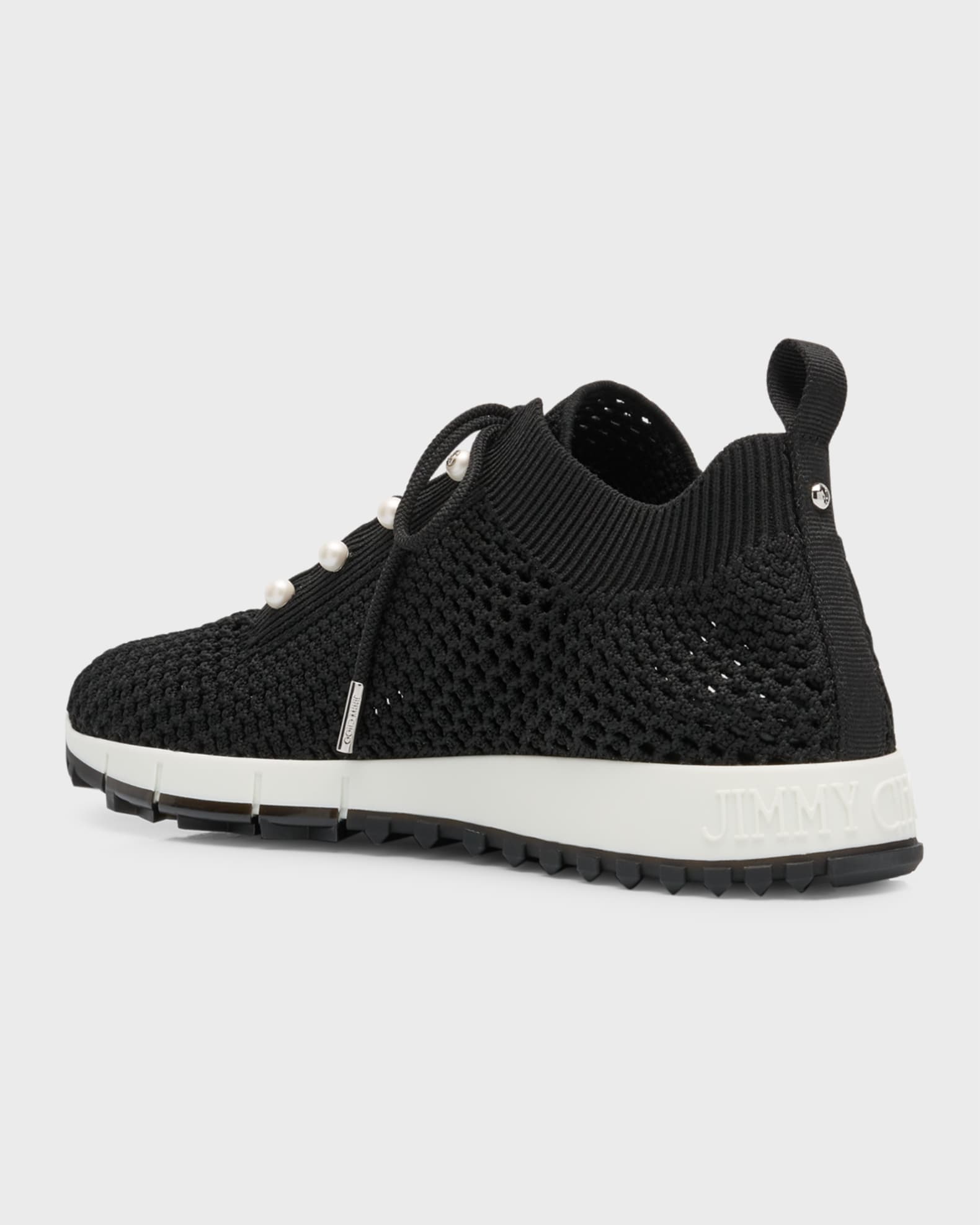 スニーカー Jimmy Choo VELES SNEAKERS Jimmy Choo Veles Knit Pearly Lace-Up Sneakers | Neiman Marcus