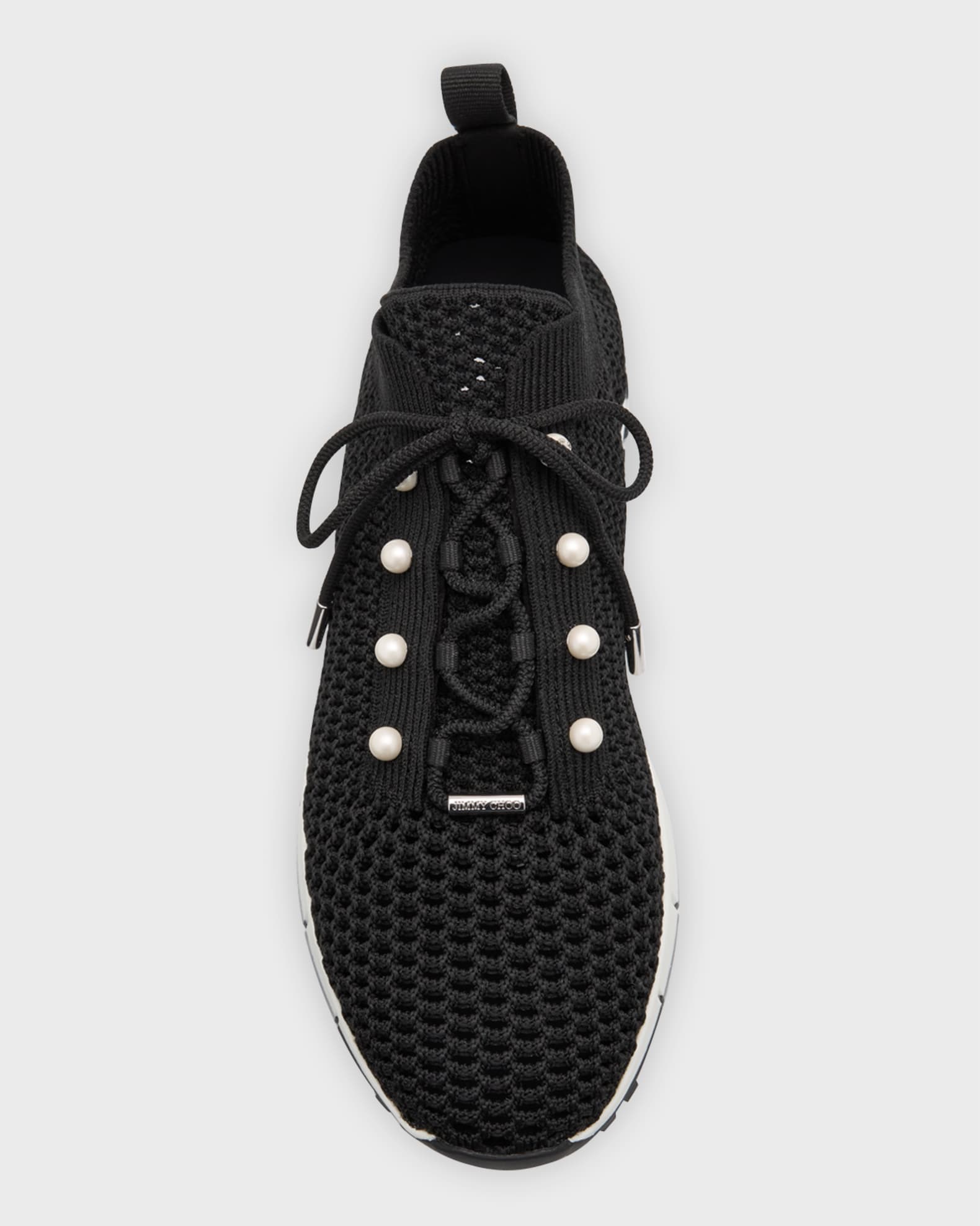 スニーカー Jimmy Choo FW25 Sneakers & Slip-On (VELES ITBX STONE) Veles |Stone Textured Knit Trainers | JIMMY CHOO