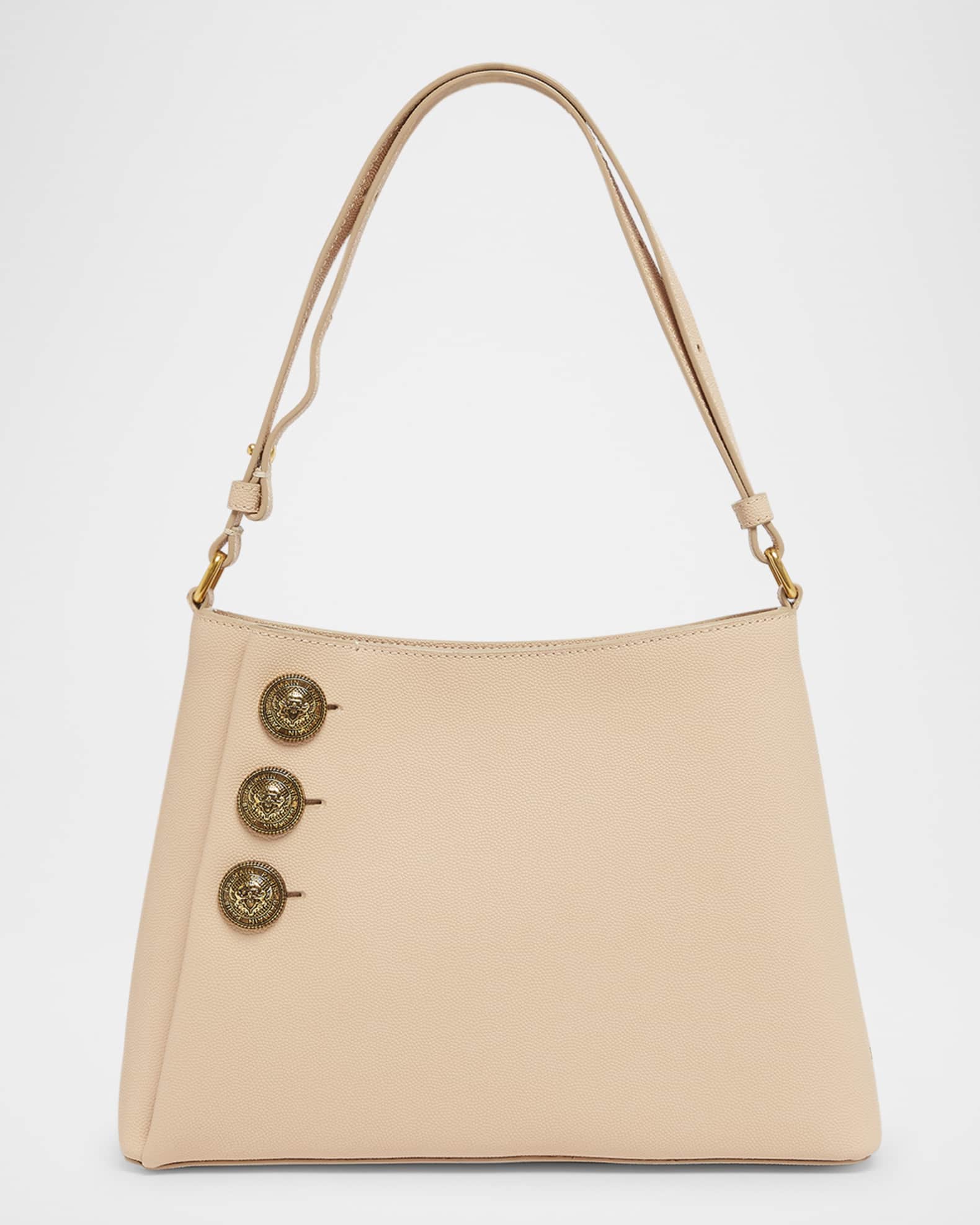 Embleme Shoulder Bag in Grained Leather 0