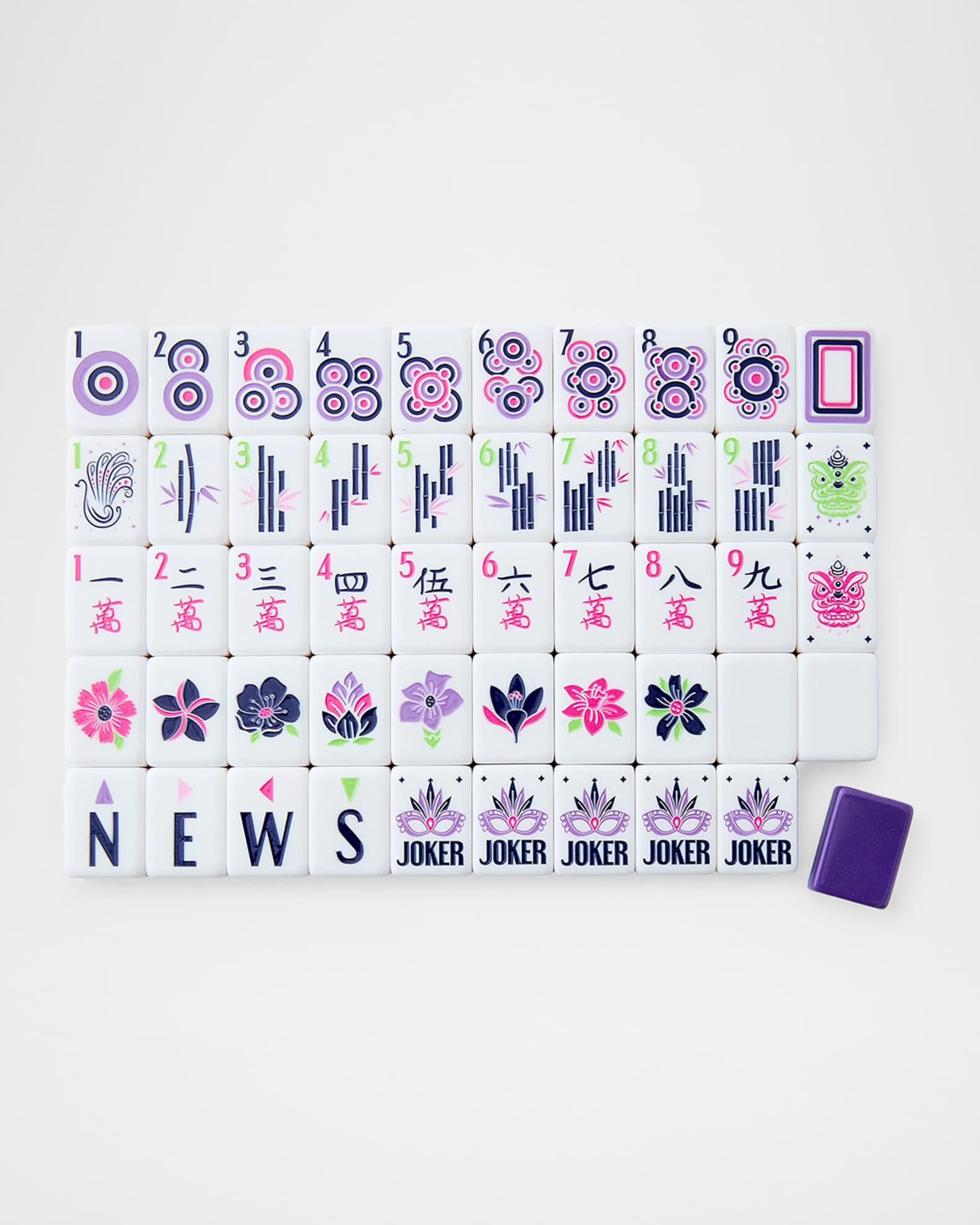 OH MY MAHJONG Lilac Soiree Tiles