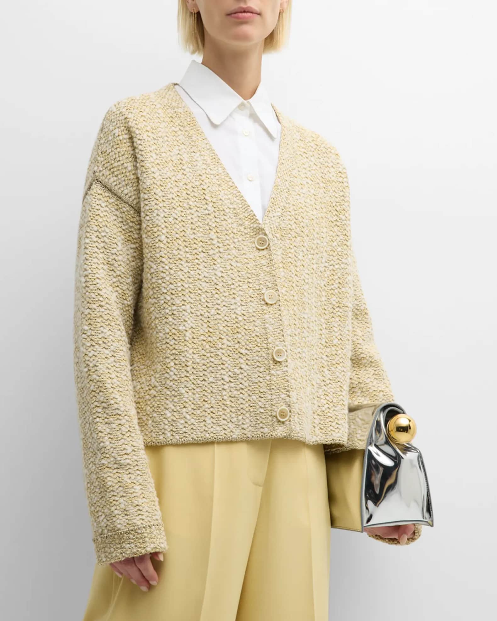 Geo Boxy Button Down Cardi