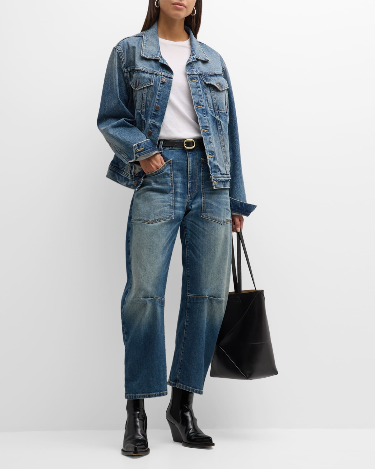 Nili Lotan Hubert Oversized Denim Jacket | Neiman Marcus