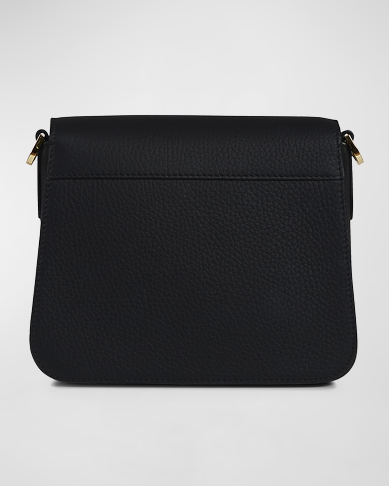 Strathberry Ace Mini Leather Crossbody Bag in Black