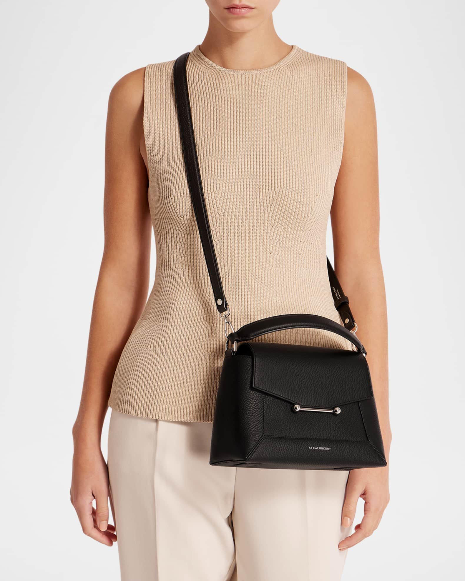 Leather crossbody bag Strathberry Beige in Leather - 36159983