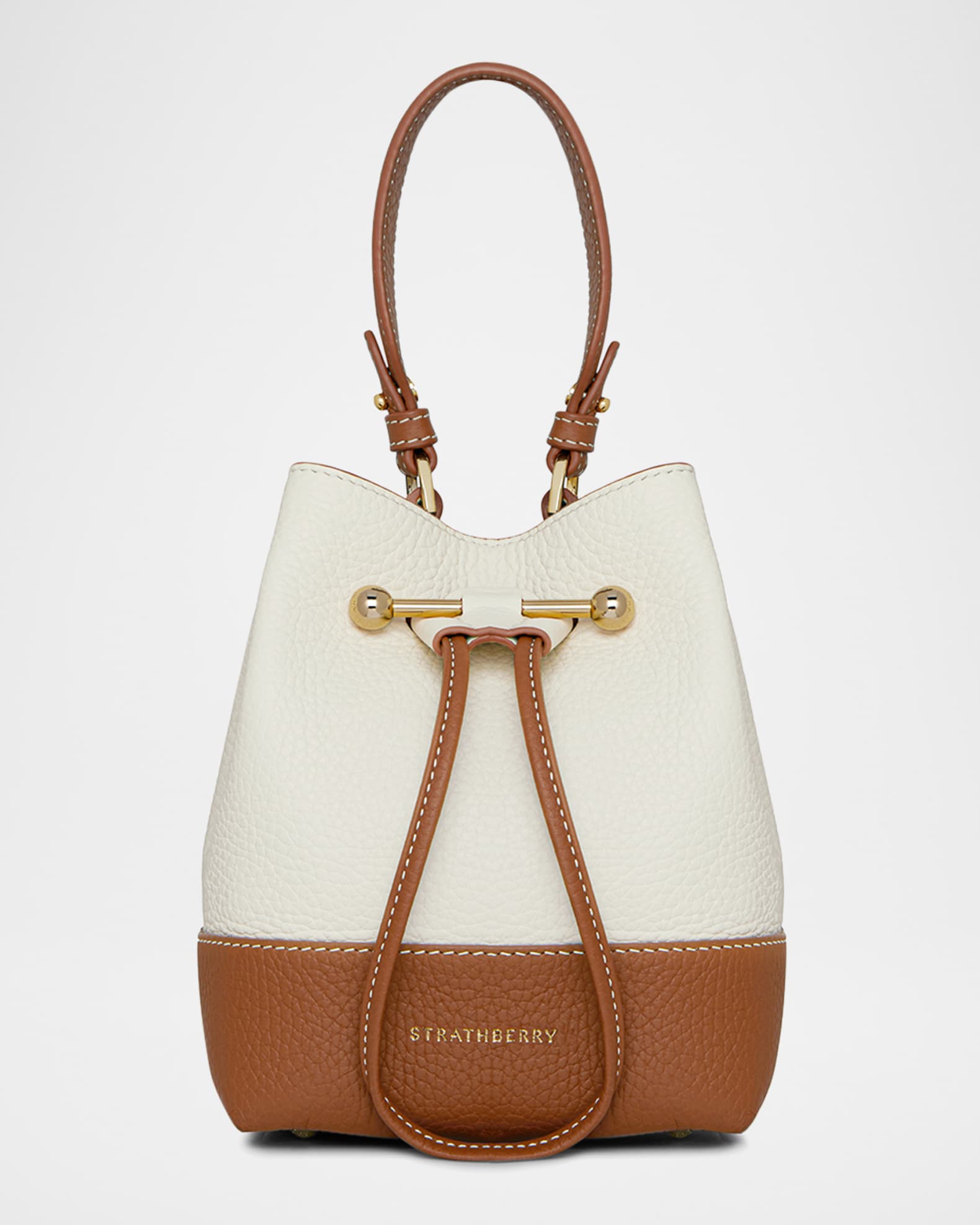 STRATHBERRY Lana Osette Drawstring Leather Crossbody Bag | Neiman