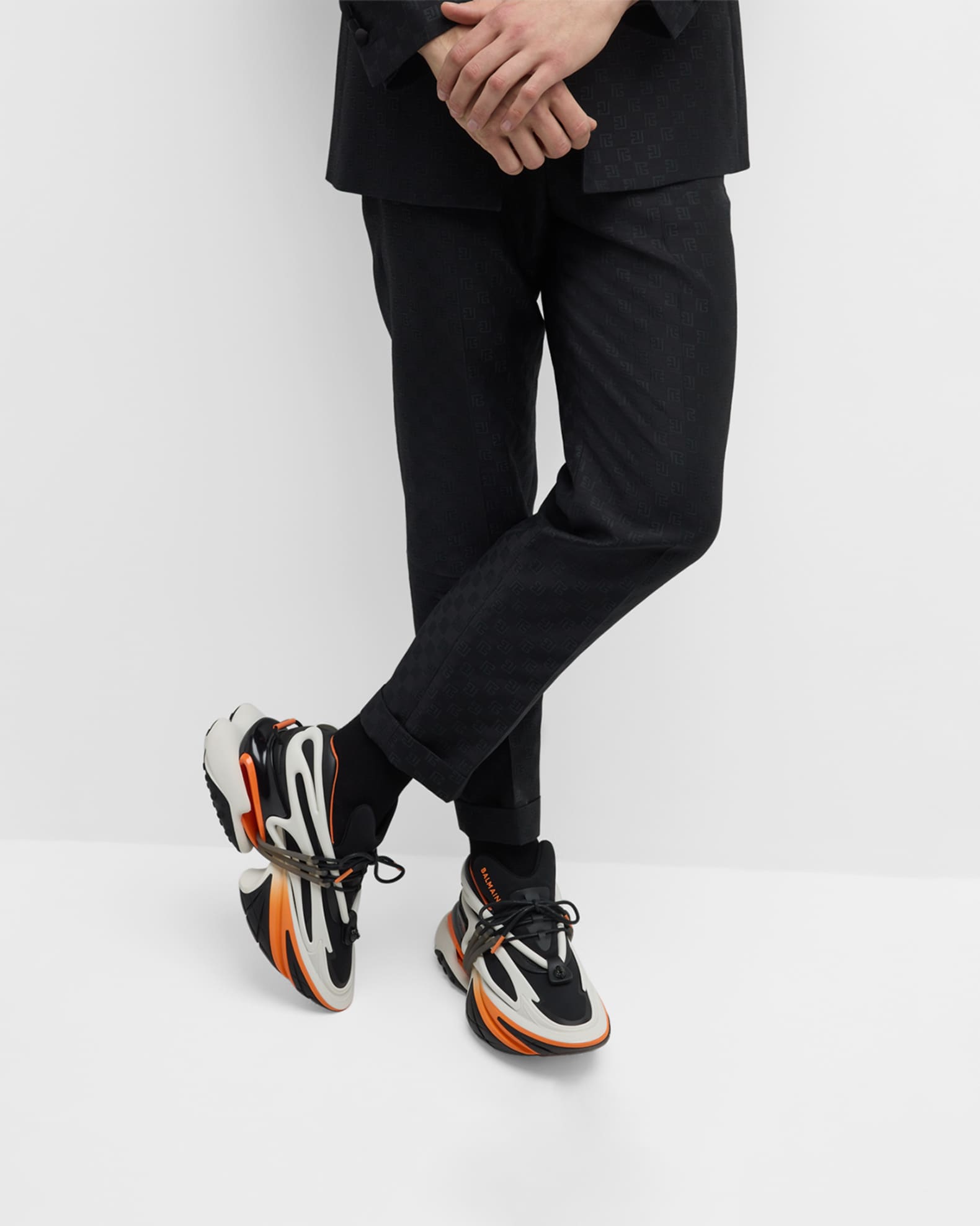 Men's Unicorn Neoprene and Leather Low-Top Sneakers 1