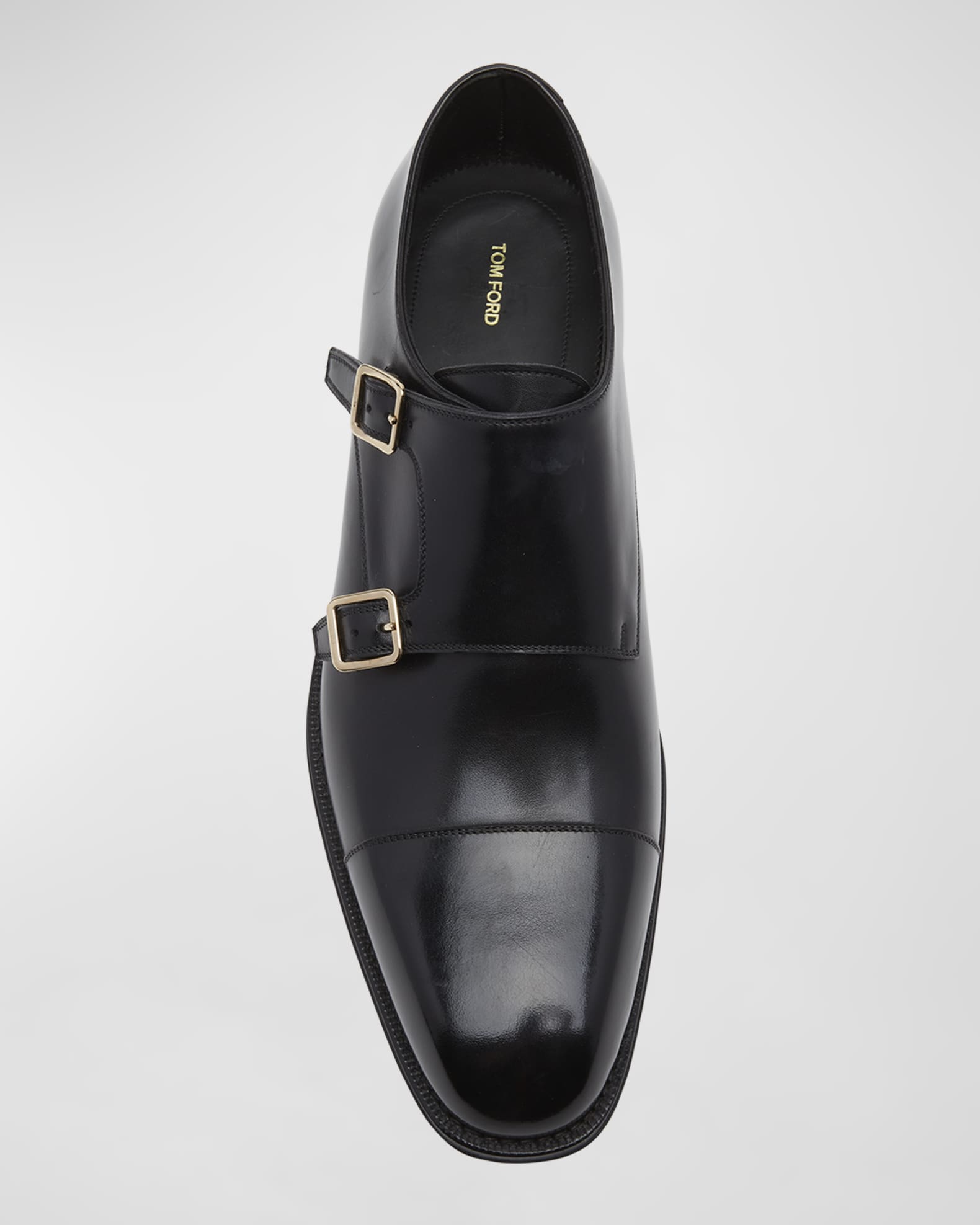 TOM FORD Men's Claydon Leather Double-Monk Strap Loafers | Neiman Marcus