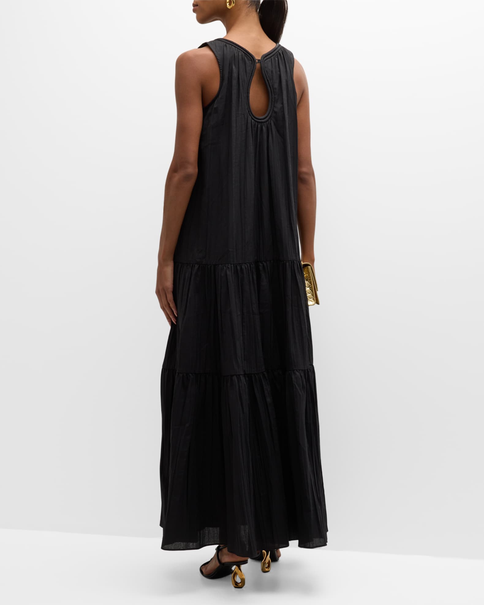 Acler Conara Cut-Out Tiered Maxi Dress | Neiman Marcus