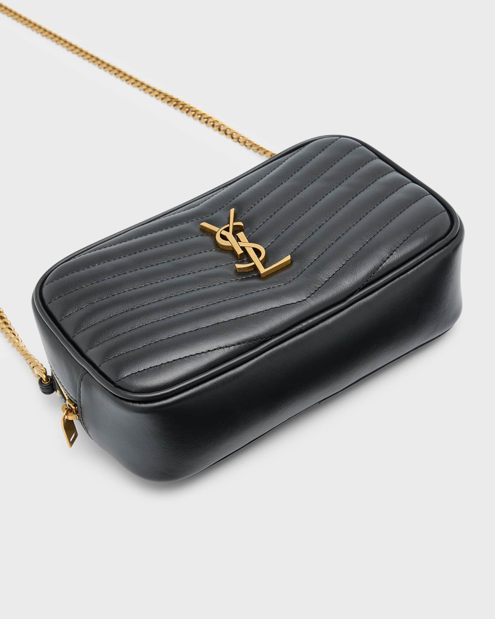 Lou Mini YSL Camera Bag in Smooth Quilted Leather 1