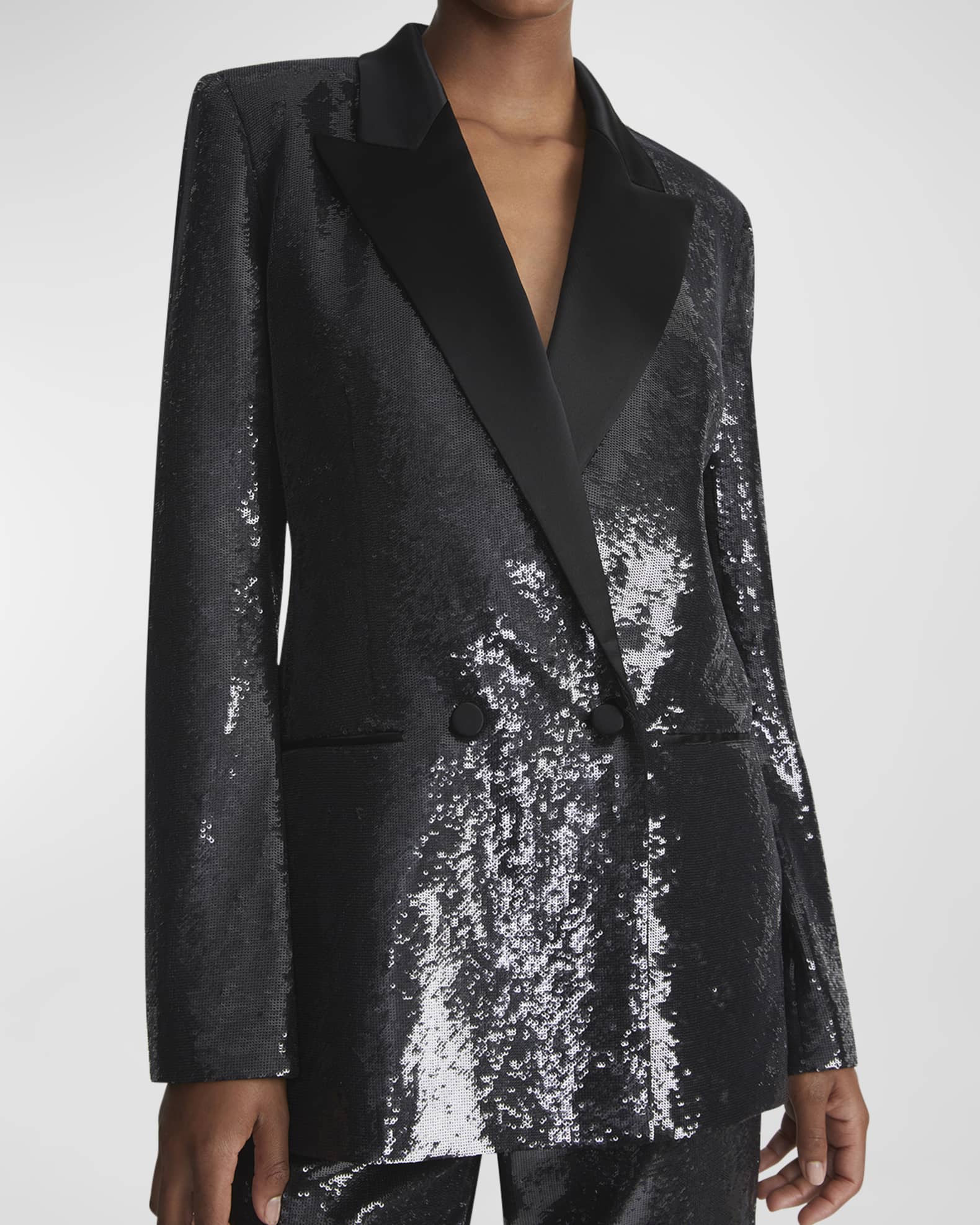 Sequin tuxedo jacket online womens