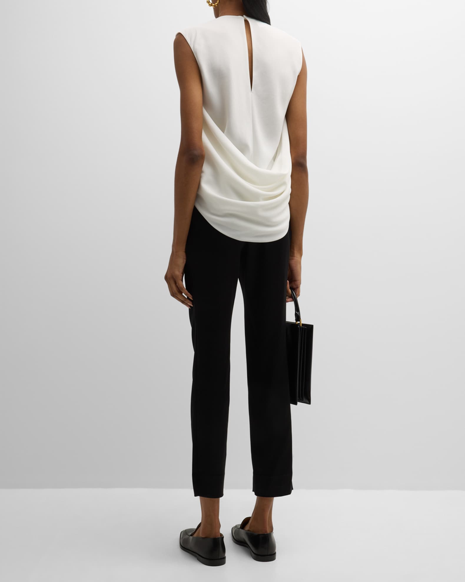 Lafayette 148 New York Stanton Cropped Slit Hem Pants | Neiman Marcus