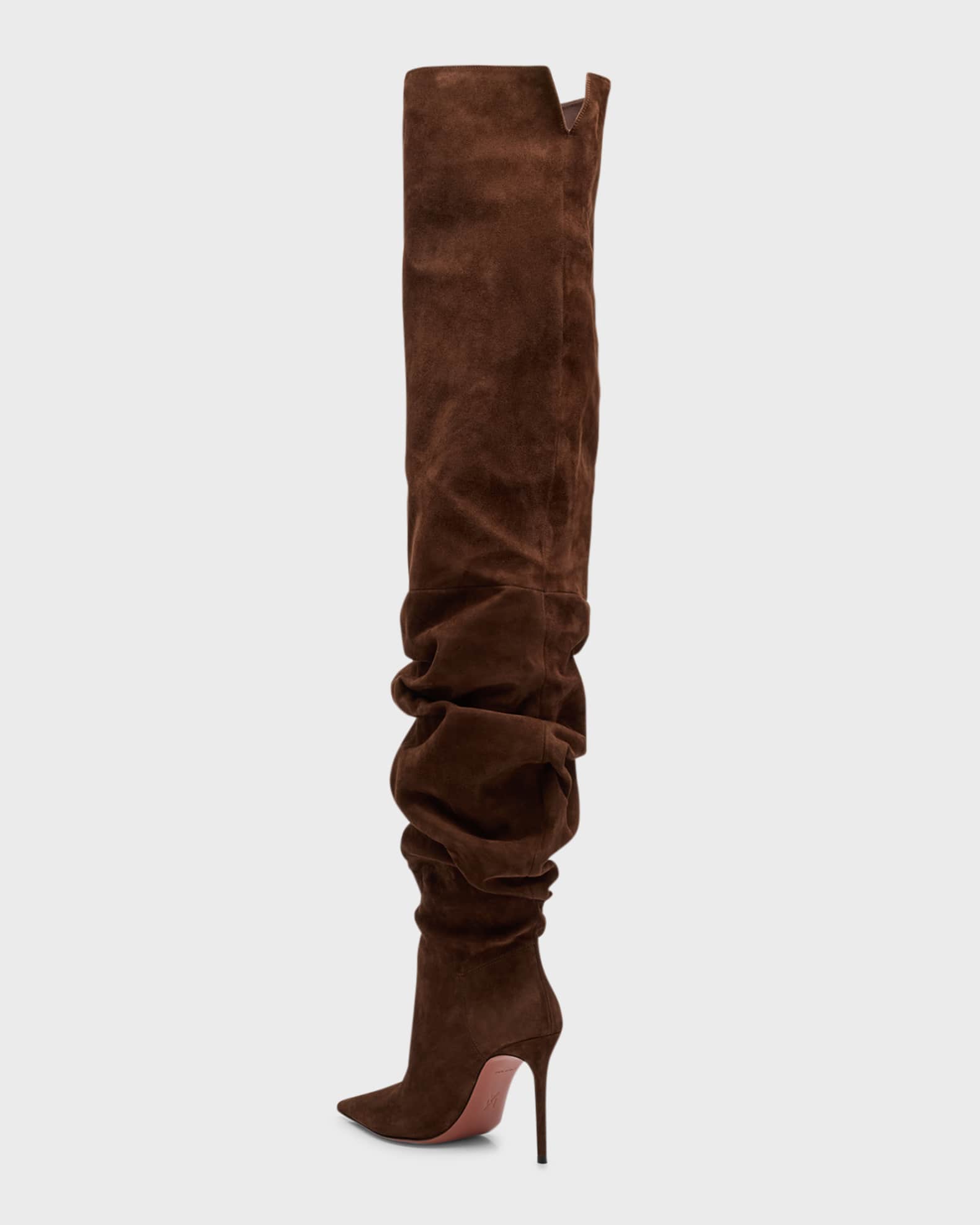Jaheel Slouchy Leather Over The Knee Boots