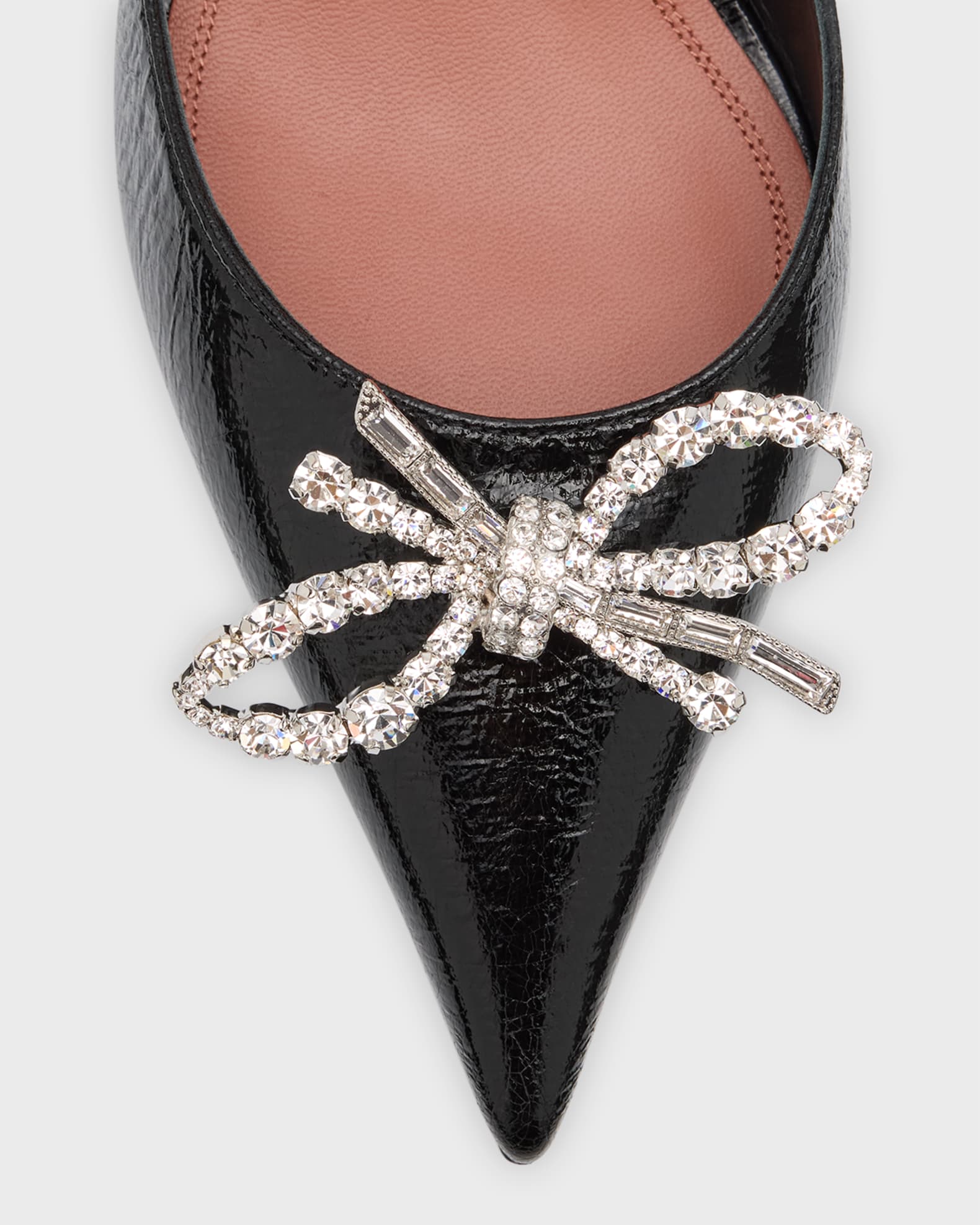 Amina Muaddi Rosie Crystal Bow Slingback Pumps | Neiman Marcus